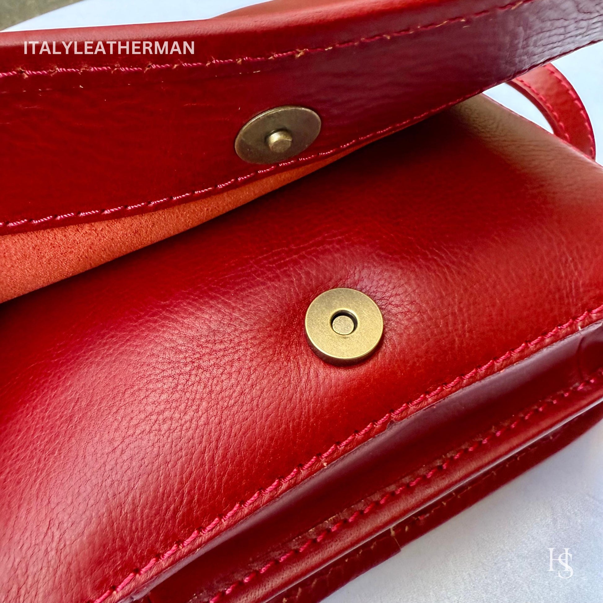 Italian Handmade Leather Crossbody Bags for Men Made In Italy from Florence || handmade leather bag, Gift for him