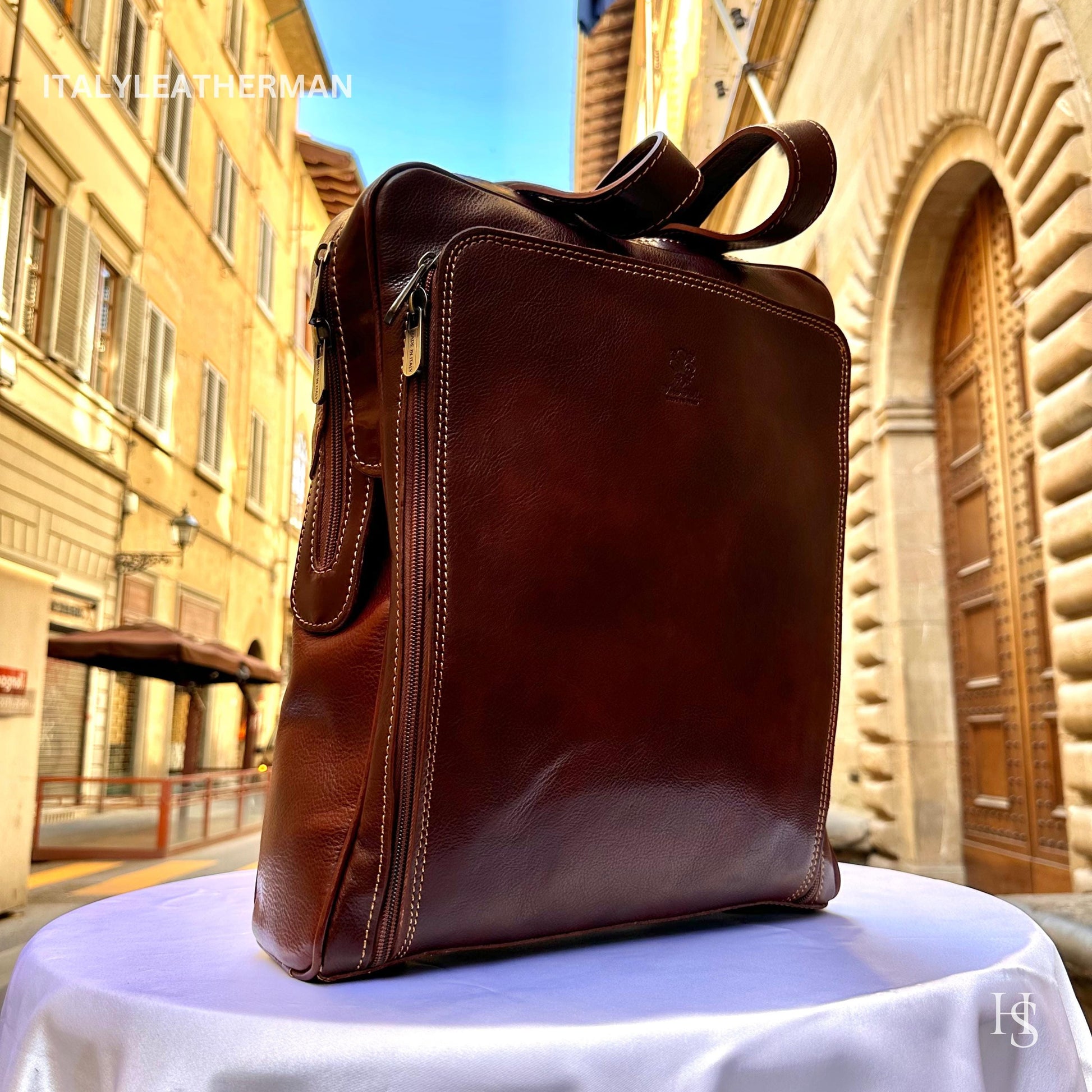 Italian Handmade Leather Backpacks for Unisex| Elevate Your Style with Exquisite Craftsmanship Made in Italy from Florence