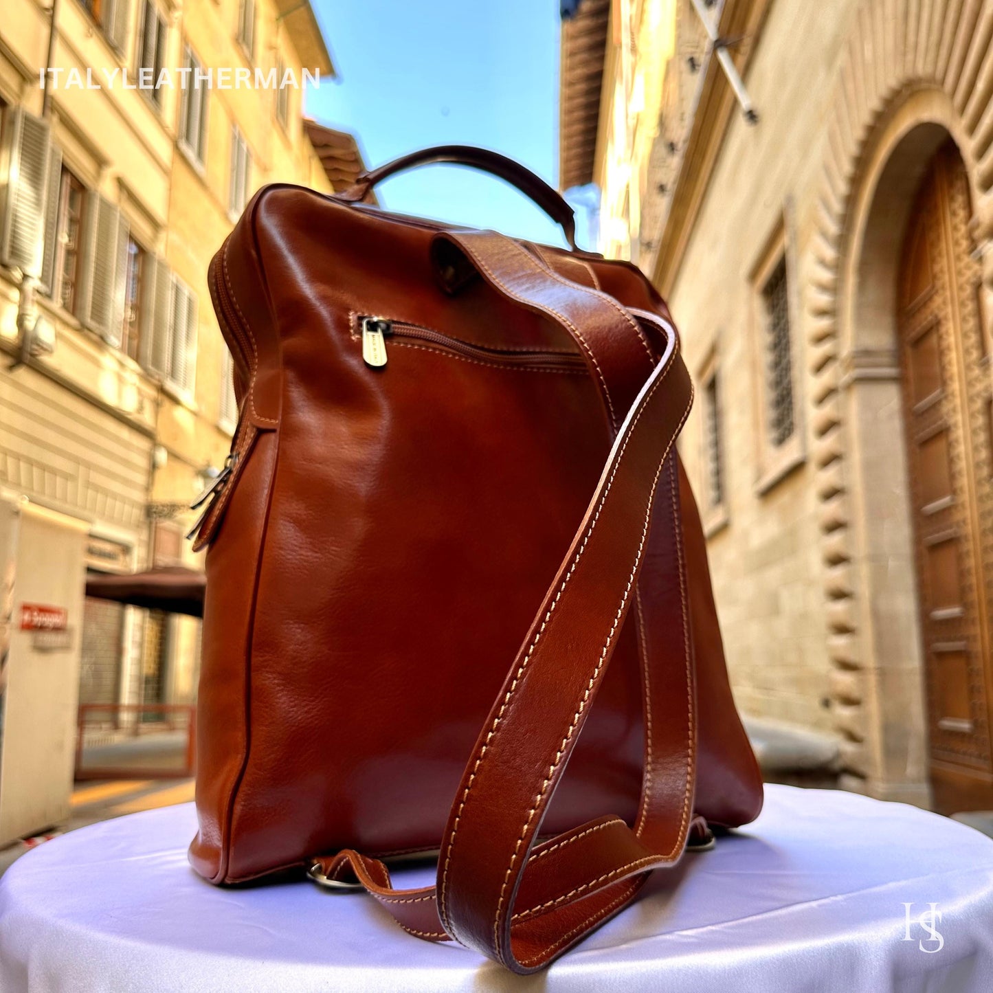 Italian Handmade Leather Backpacks for Unisex| Elevate Your Style with Exquisite Craftsmanship Made in Italy from Florence