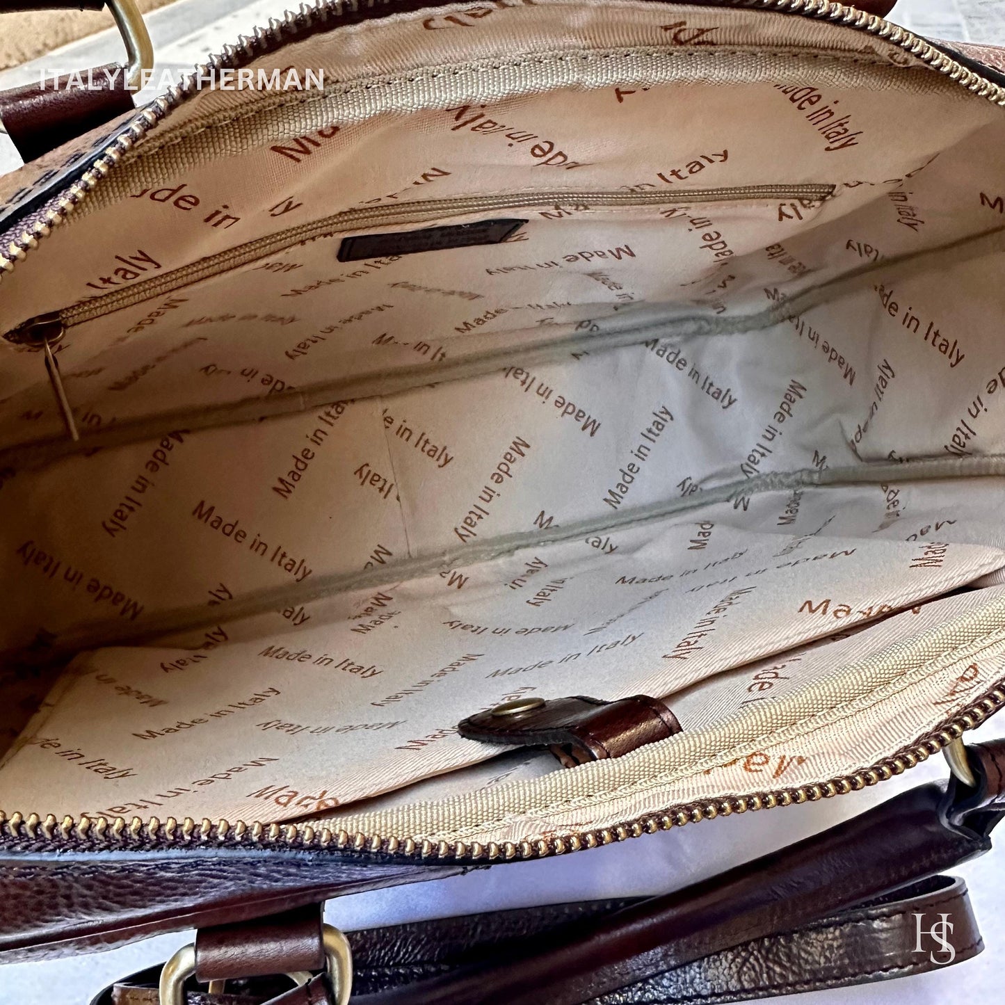 Italian Handmade Leather Briefcase Bags for Men | Elevate Your Style with Exquisite Craftsmanship made in Italy from Florence | shoulder bag