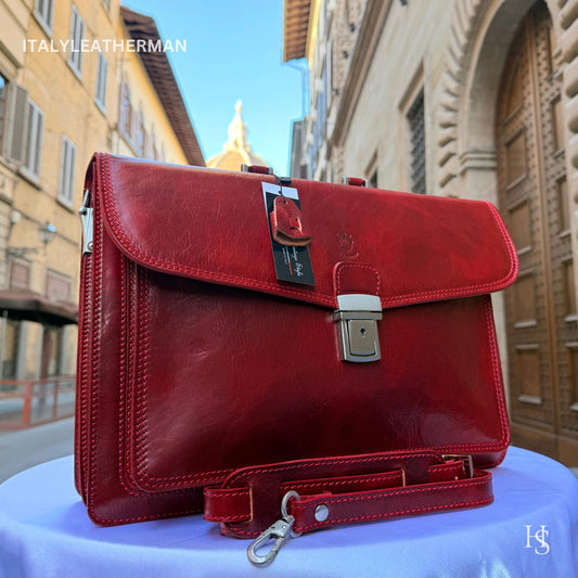 Italian Handmade Leather Briefcase Bags for Men , Inspired Men's Messenger Bag, perfect gift for him