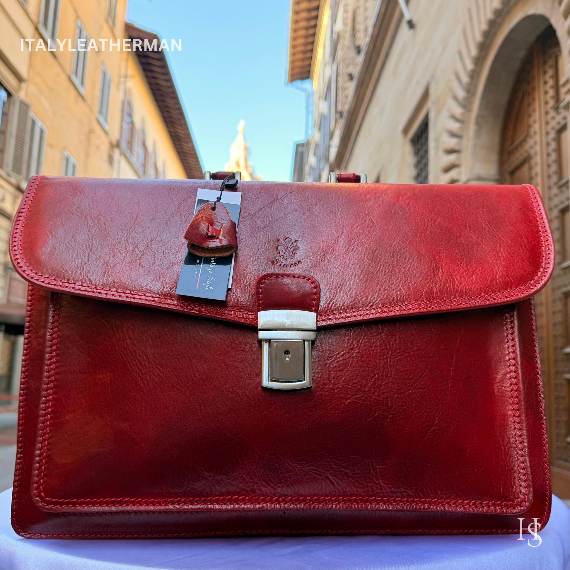 Italian Handmade Leather Briefcase Bags for Men , Inspired Men's Messenger Bag, perfect gift for him
