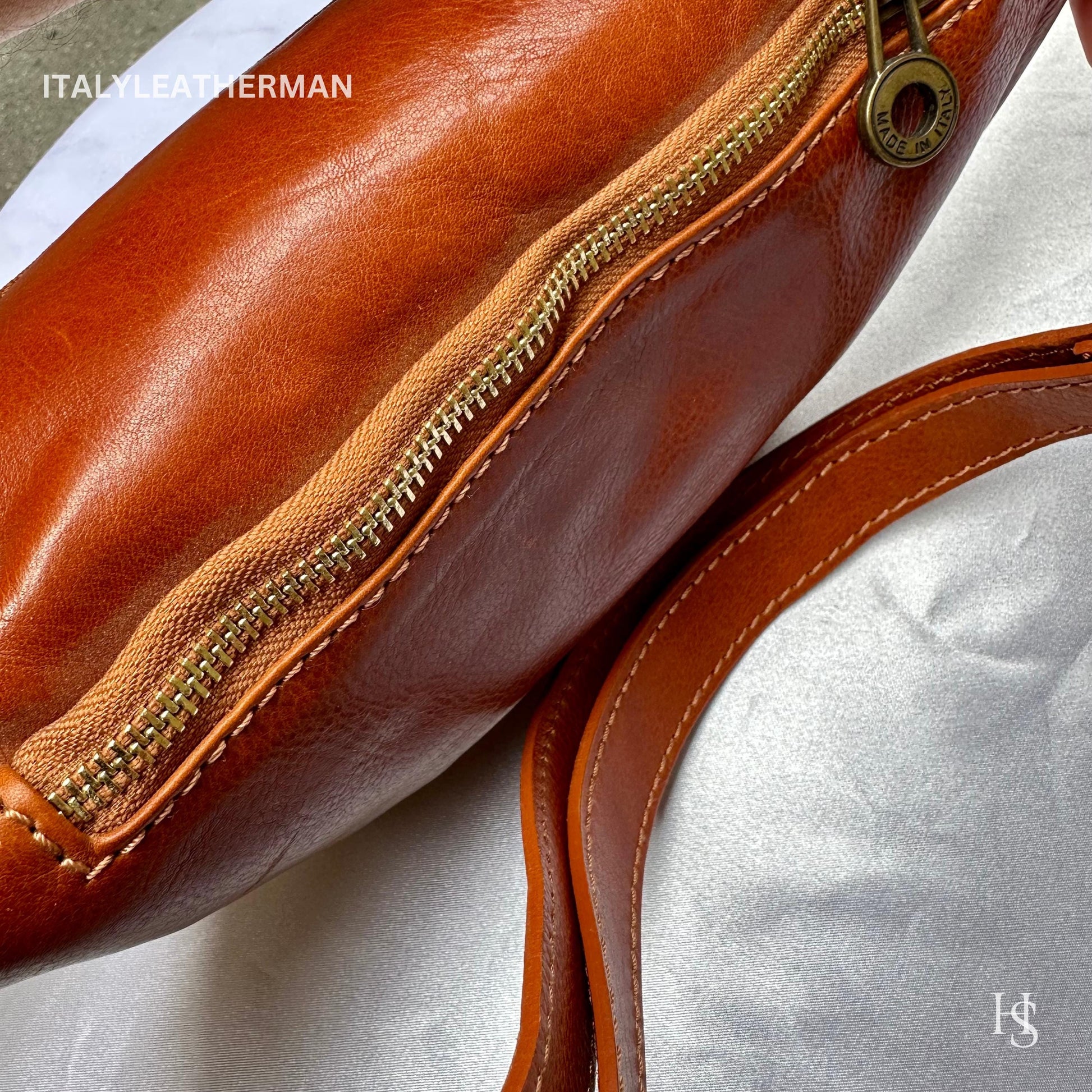 Italian Handmade Leather Belt Bags for Unisex Made In Italy from Florence | Waist Bag | Leather Fanny Pack | Belly Bag