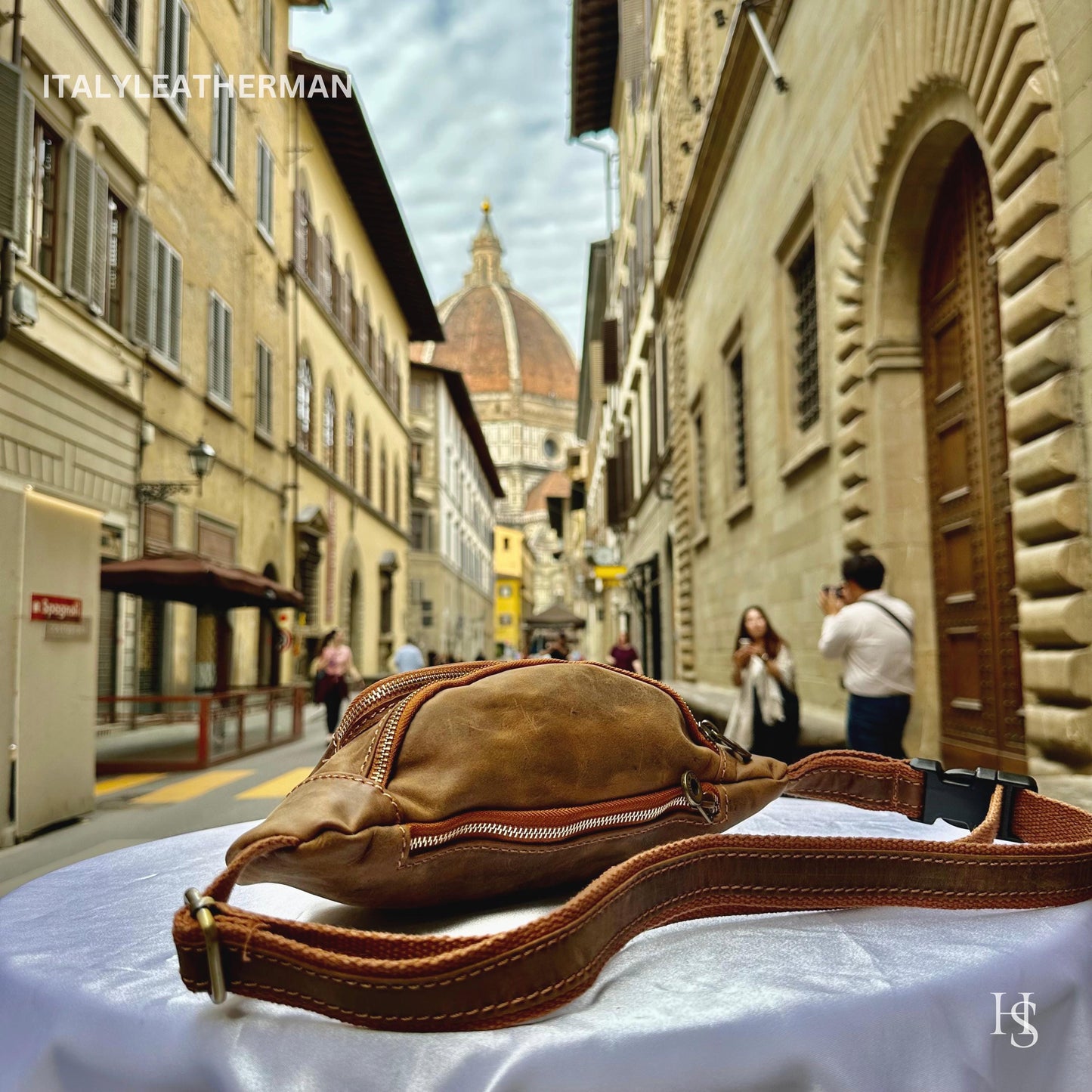 Italian Handmade Leather Belt Bags for Unisex Made In Italy from Florence | Waist Bag | Leather Fanny Pack | Belly Bag