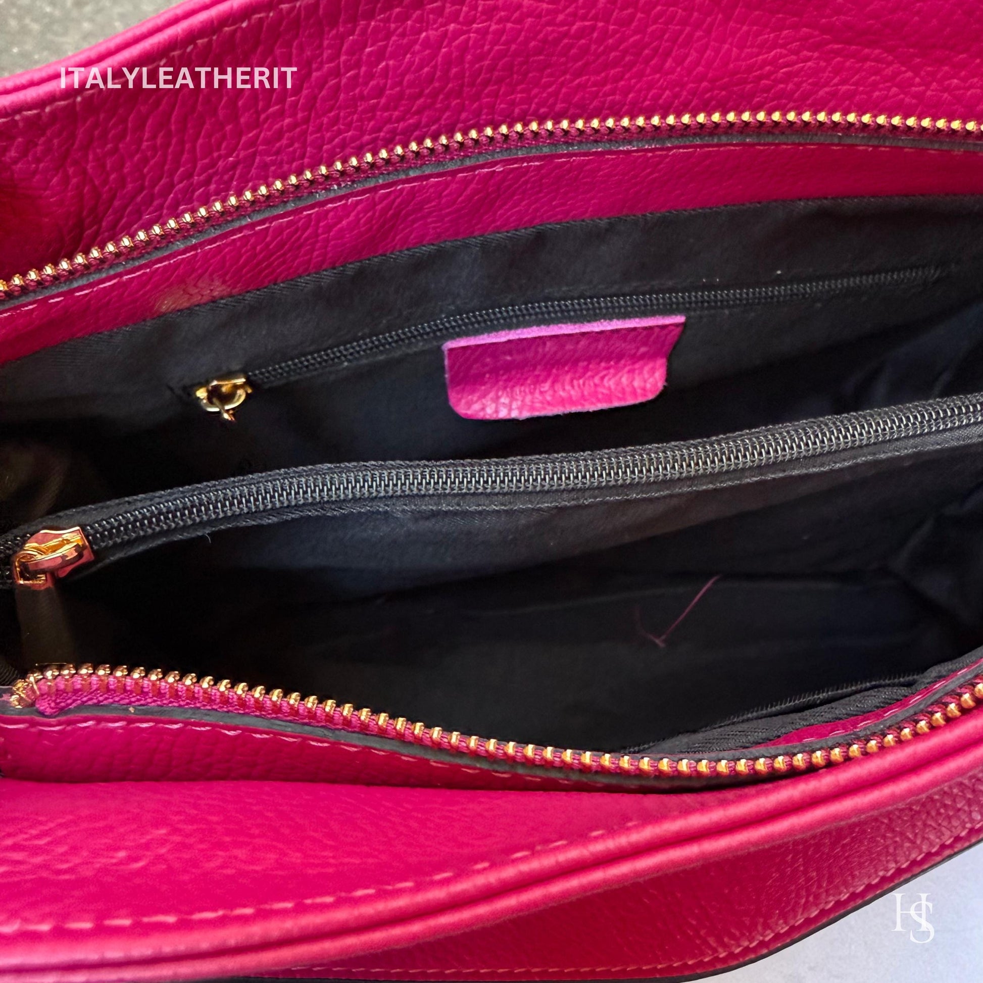 Italian Handmade Leather Bags For Women | Elegant Red Leather Tote From Florence | Made in Italy