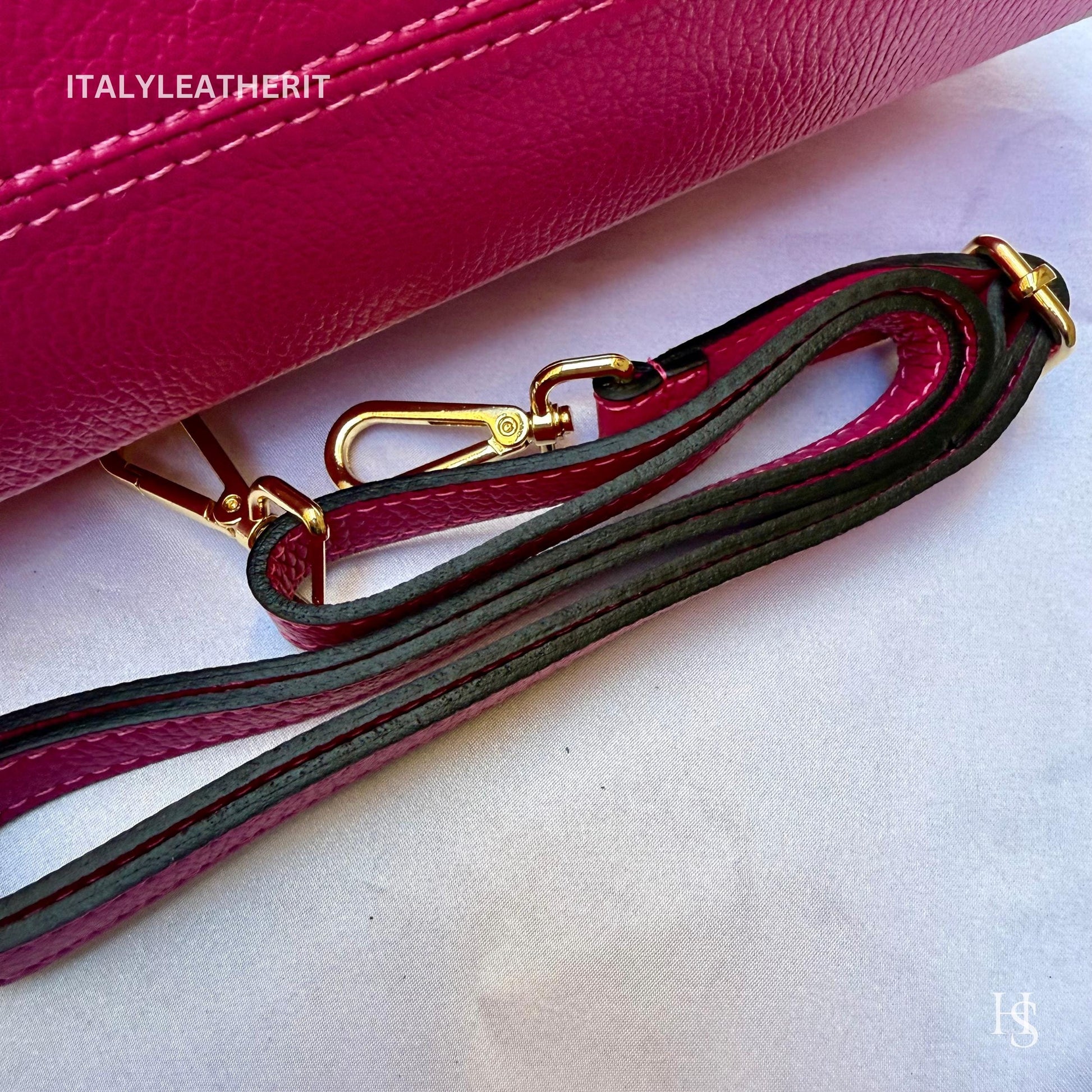 Italian Handmade Leather Bags For Women | Elegant Red Leather Tote From Florence | Made in Italy