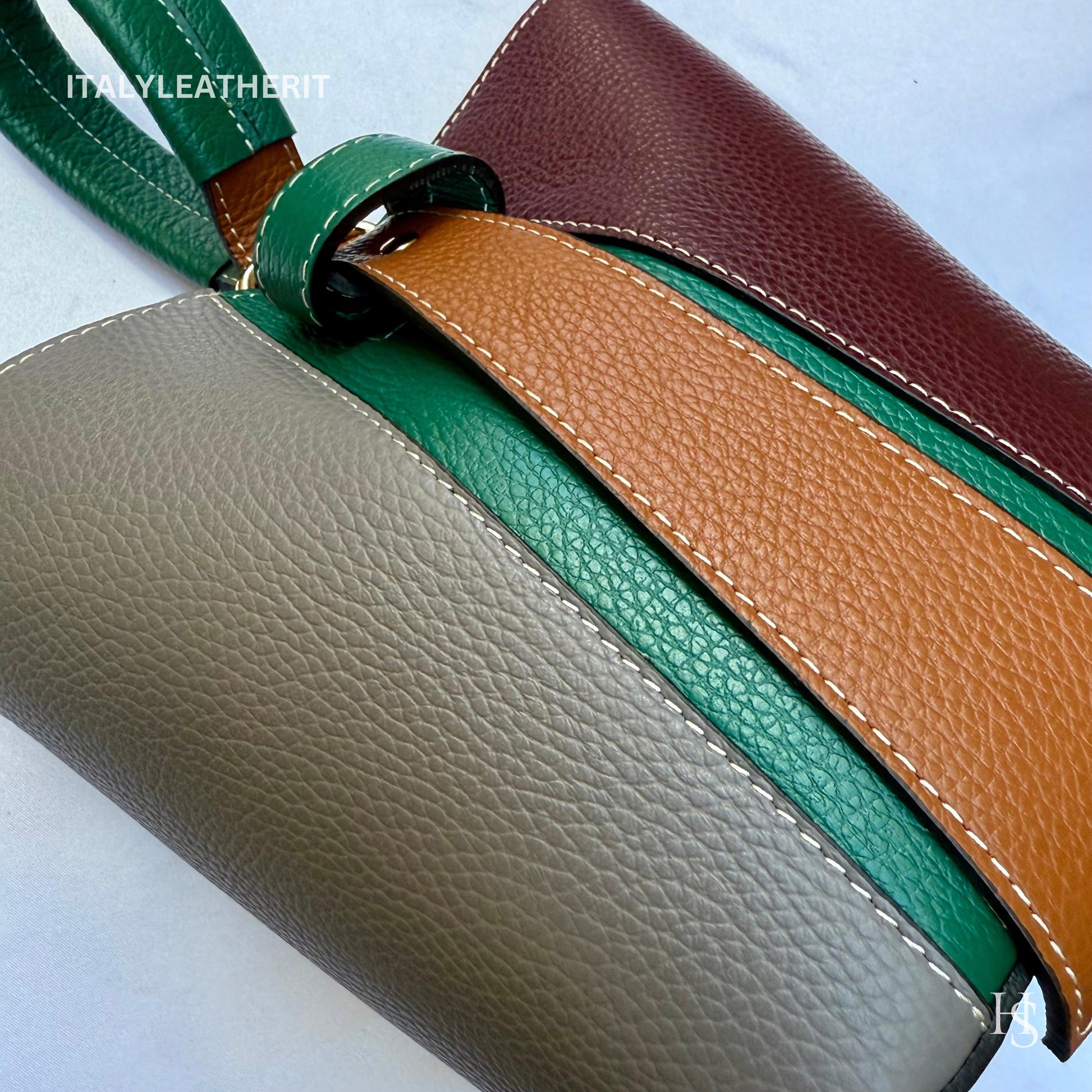 Italian Handmade Leather Bags For Women l l Elegant Leather Tote From Florence, Bucket bag, Made in Italy