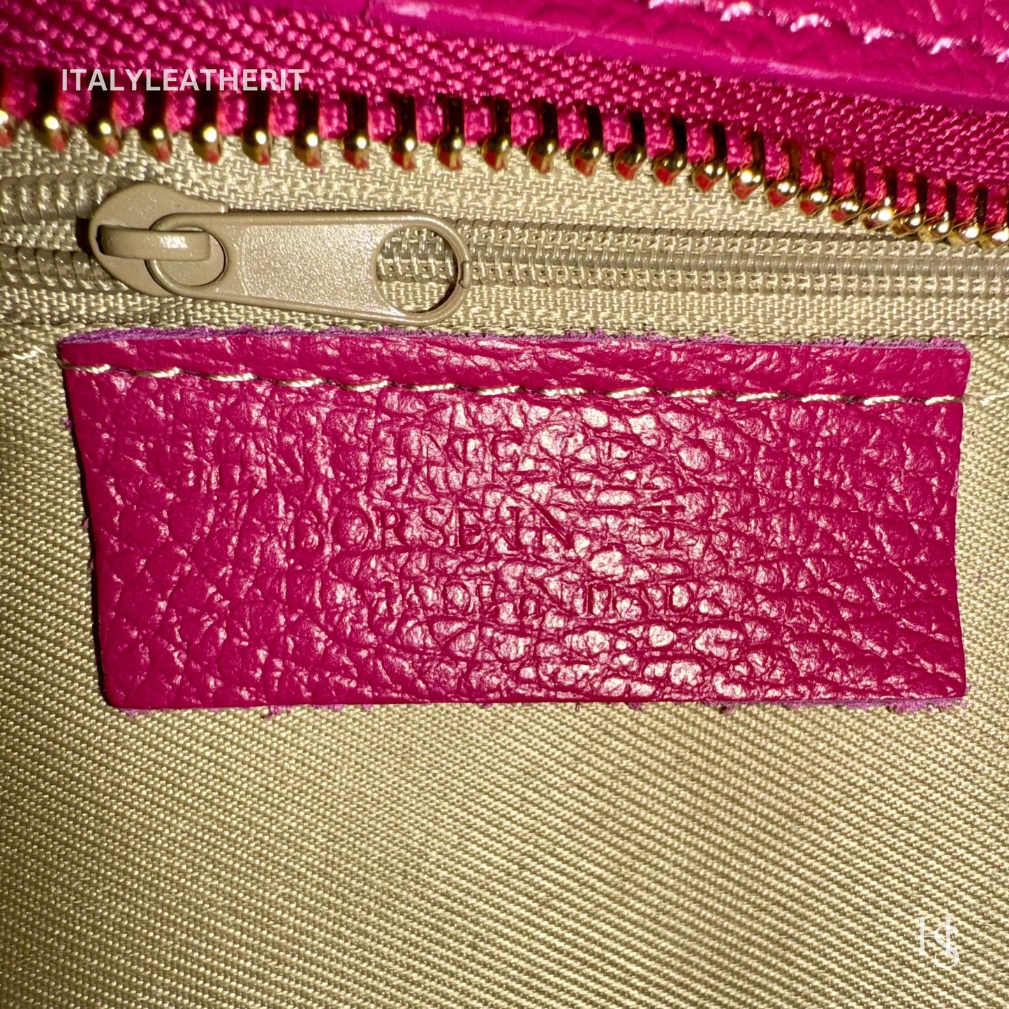Italian Handmade Leather Bags for Women | Elegant Leather Tote from Florence with Bee-Shaped Accessory Clasp Closure