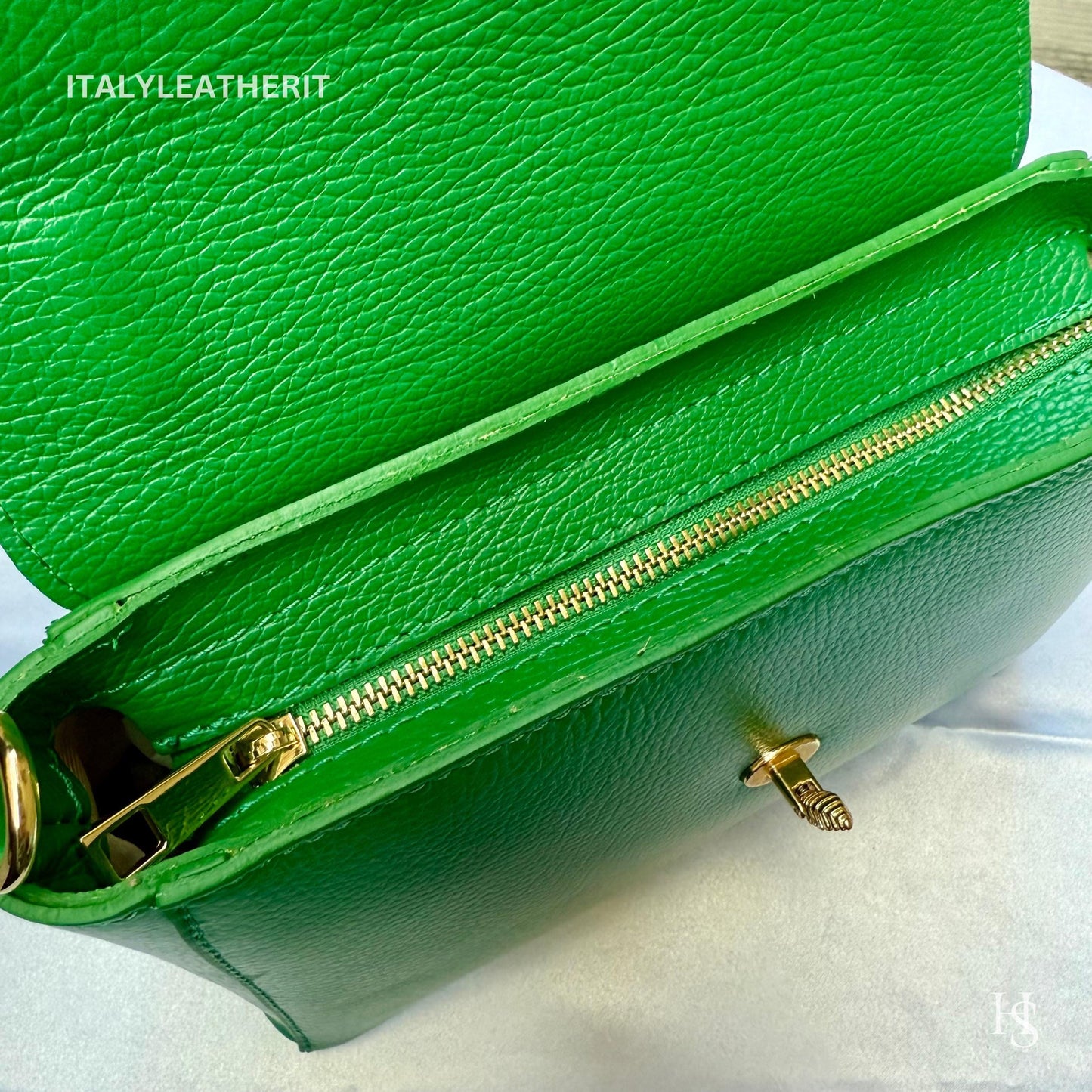 Italian Handmade Leather Bags for Women | Elegant Leather Tote from Florence with Bee-Shaped Accessory Clasp Closure