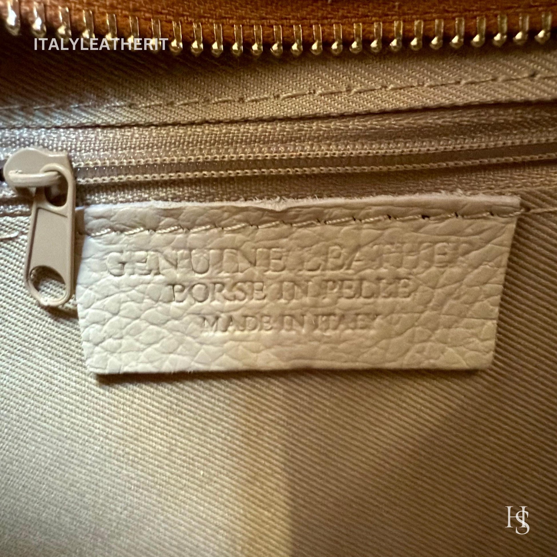 Italian Handmade Leather Bags for Women | Elegant Leather Tote from Florence with Bee-Shaped Accessory Clasp Closure