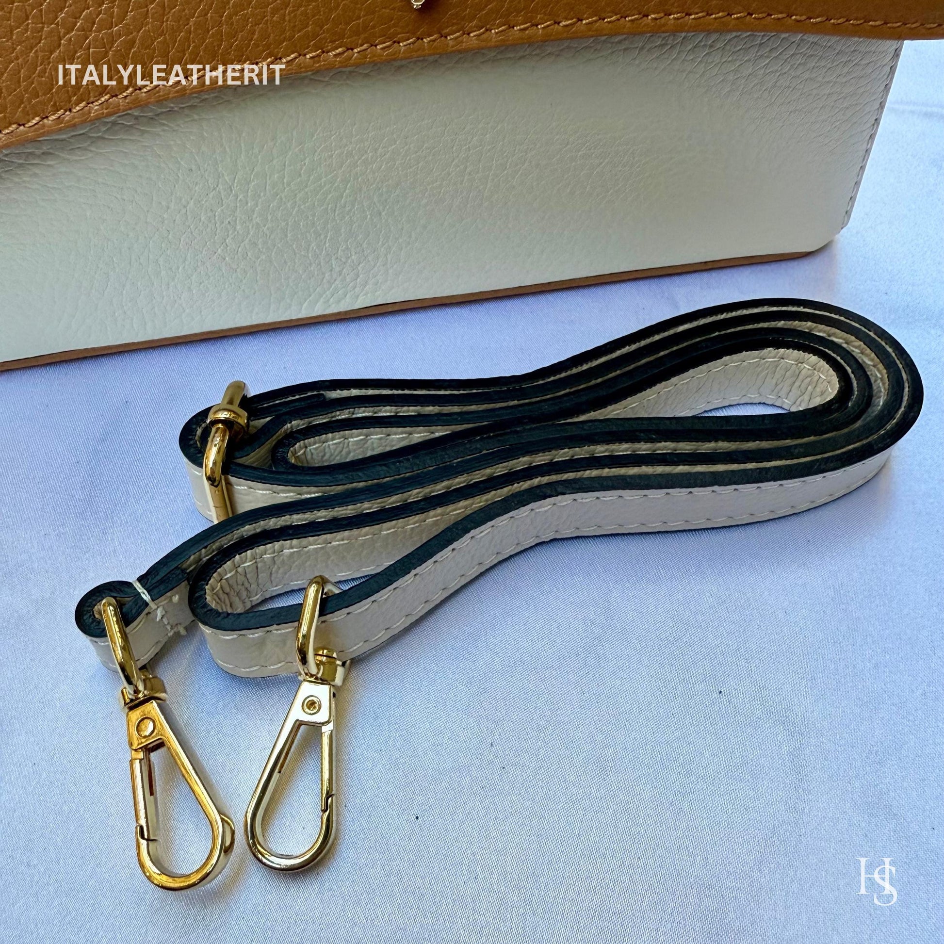 Italian Handmade Leather Bags for Women | Elegant Leather Tote from Florence with Bee-Shaped Accessory Clasp Closure