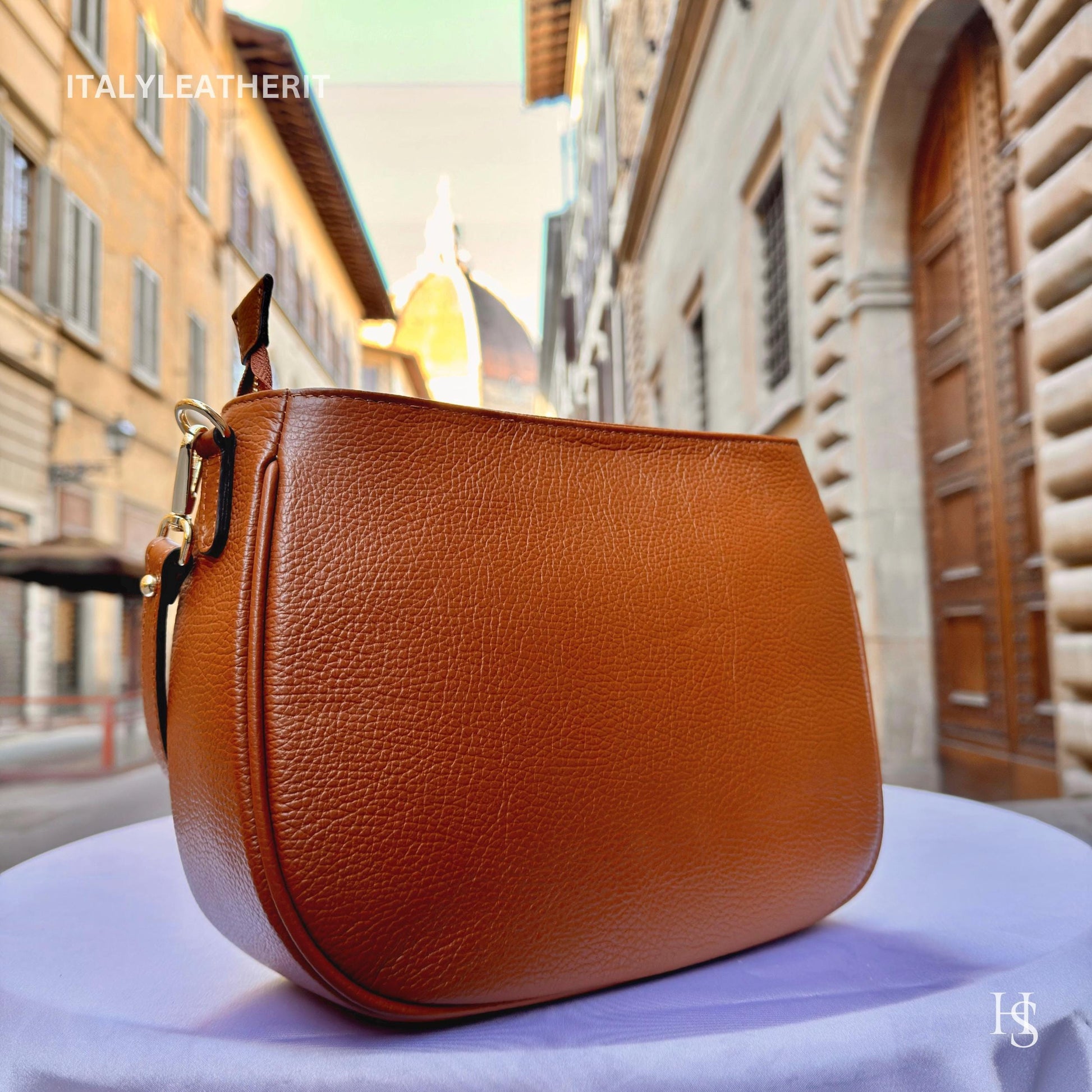 Italian Handmade Leather Bags For Women l l Elegant Leather Tote From Florence, Made in Italy, Brown leather Tote