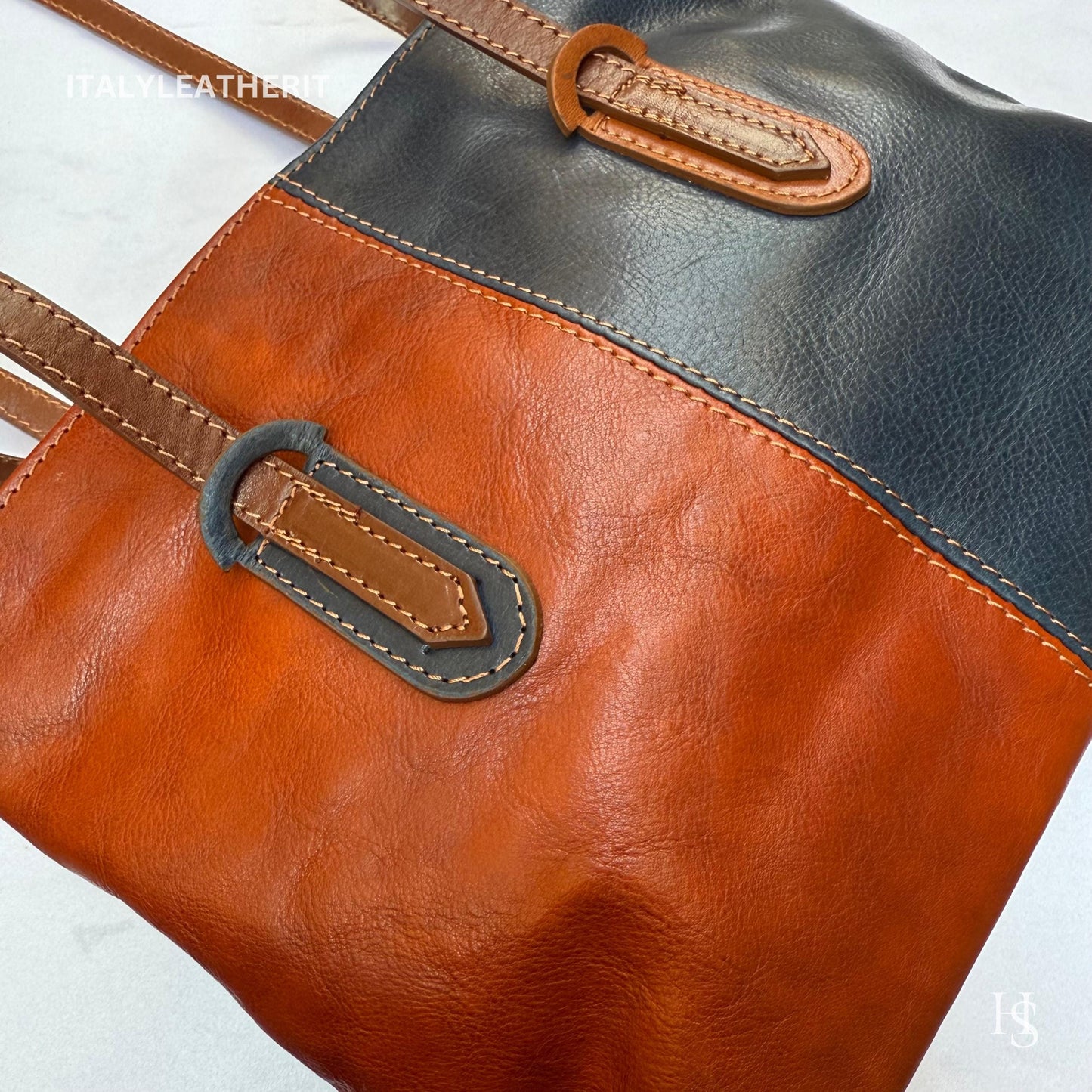 Italian Handmade Leather Bags For Women | Elegant Full Grain Leather Multicolor Tote From Florence