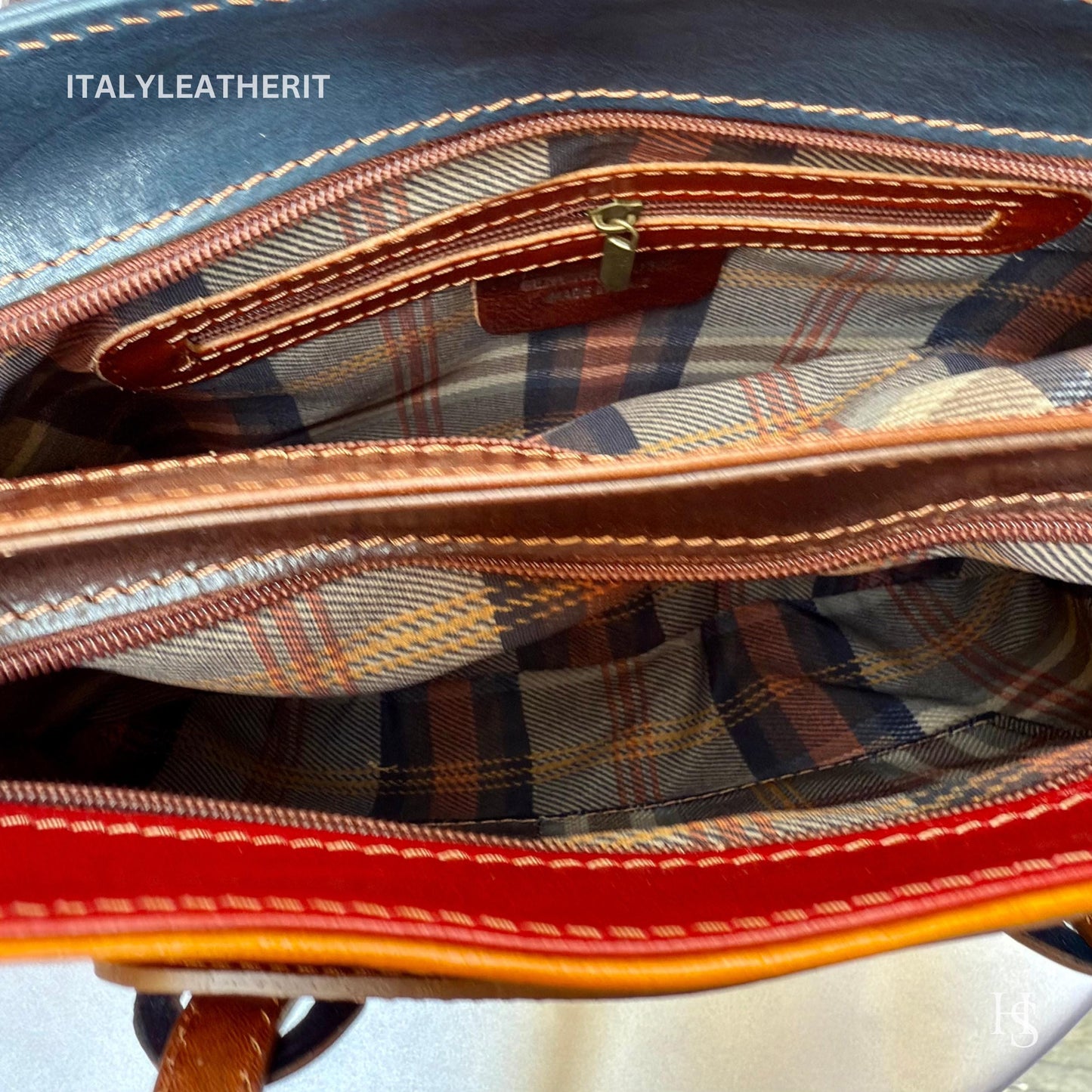 Italian Handmade Leather Bags For Women | Elegant Full Grain Leather Multicolor Tote From Florence