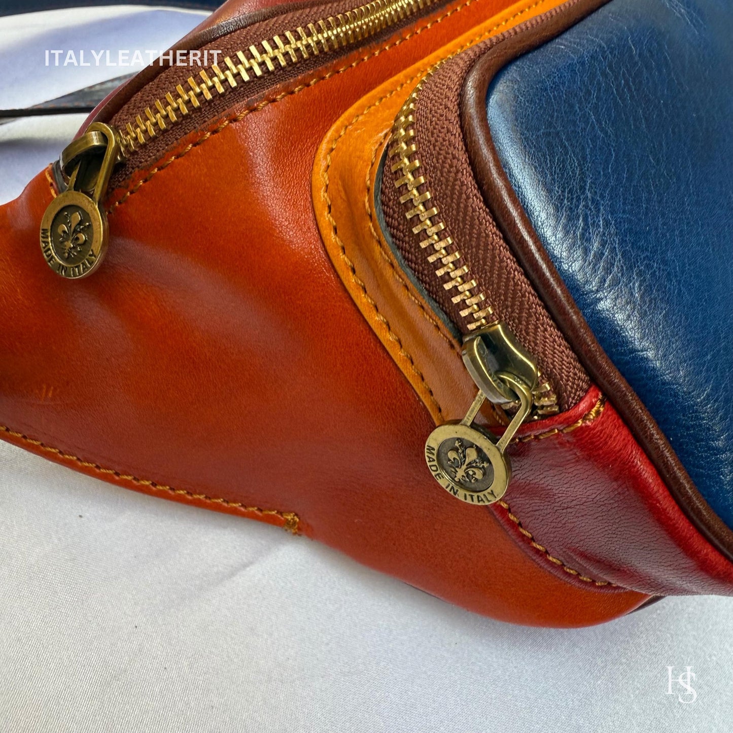 Italian Handmade Leather Belt Bags for Unisex Made In Italy from Florence | Waist Bag | Leather Fanny Pack | Belly Bag
