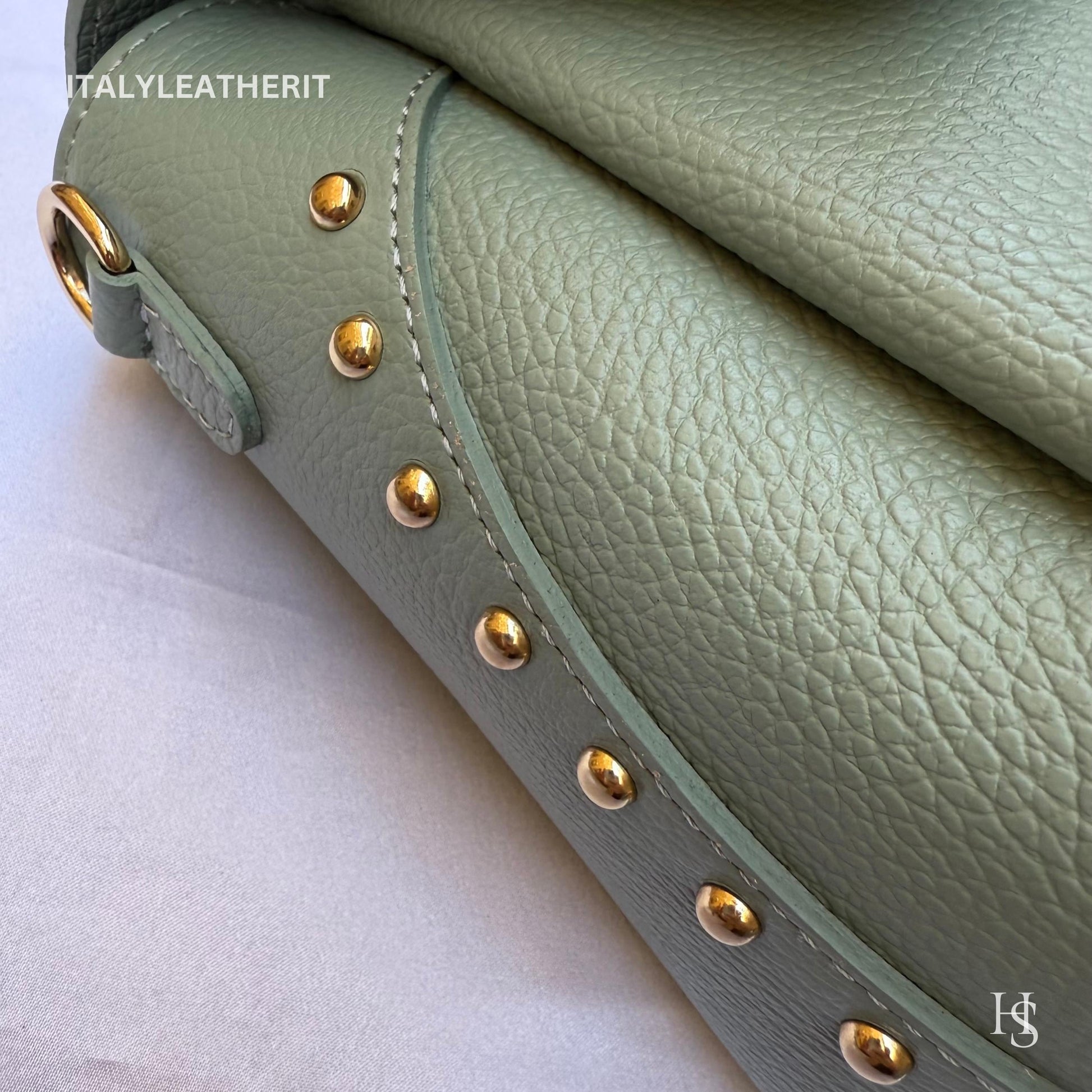 Italian Handmade Leather Bags For Women l l Elegant Leather Tote From Florence with bee-shaped lobster clasp closure