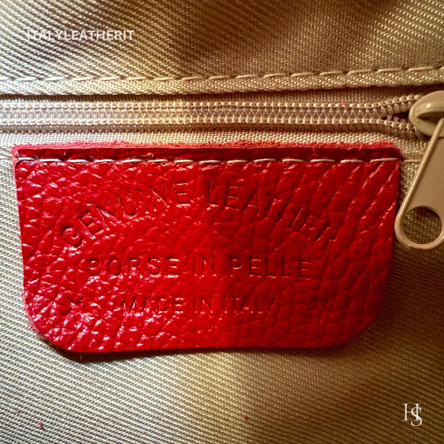 Italian Handmade Leather Bags For Women l l Elegant Leather Tote From Florence with bee-shaped lobster clasp closure