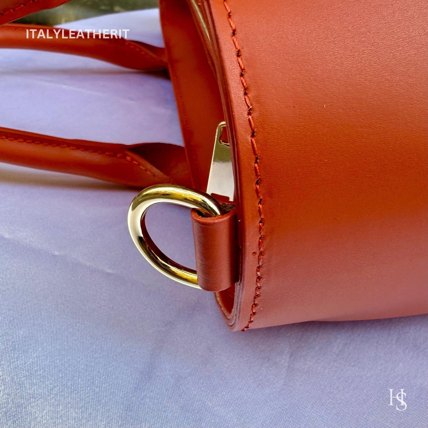 Italian Handmade Leather Bags for Women | Elegant Tote & Purse from Florence, Ladies bag, Orange leather tote, large bag