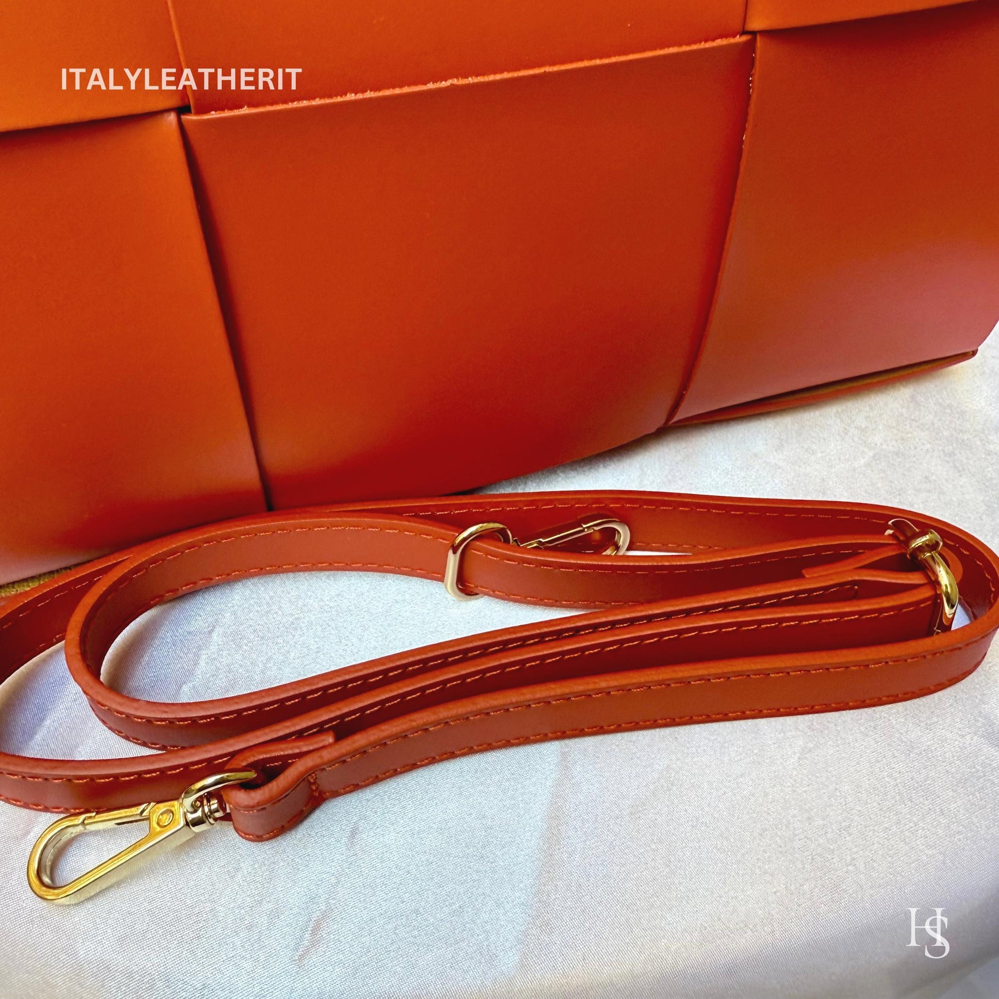 Italian Handmade Leather Bags for Women | Elegant Tote & Purse from Florence, Ladies bag, Orange leather tote, large bag