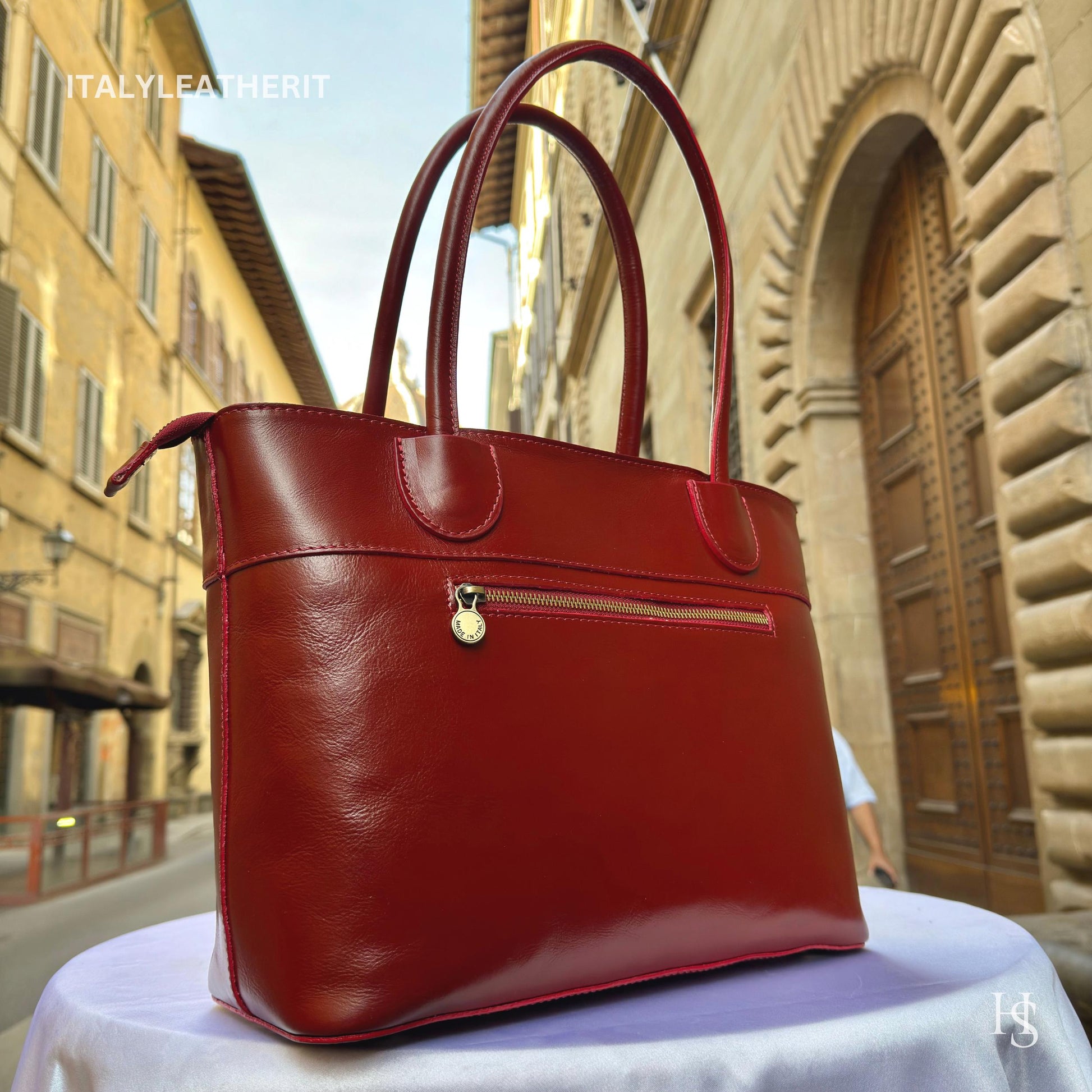Italian Handmade Leather Bags For Woman l l Elegant Leather Tote From Florence, large leather bag, Black bag