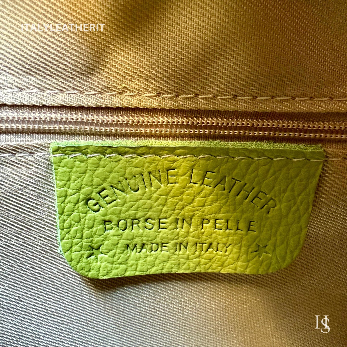 Italian Handmade Leather Bags For Women l l Elegant Leather Tote From Florence with bee-shaped lobster clasp closure