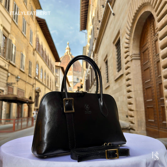 Italian Handmade Leather Bags For Women l l Elegant Leather Tote From Florence, shoulder leather bag