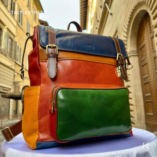 Italian Handmade Leather Backpacks for Unisex| Elevate Your Style with Exquisite Craftsmanship Made in Italy
