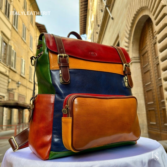 Italian Handmade Leather Backpacks for Unisex| Elevate Your Style with Exquisite Craftsmanship Made in Italy