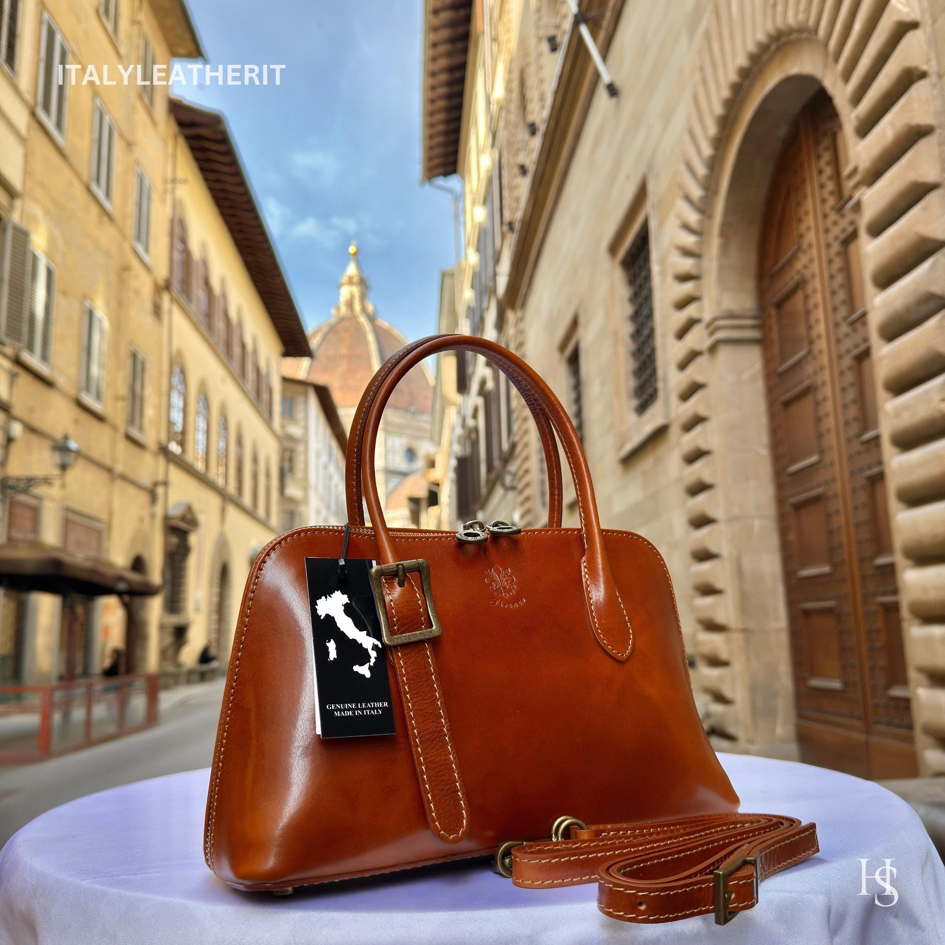 Italian Handmade Leather Bags For Women l l Elegant Leather Tote From Florence, shoulder leather bag
