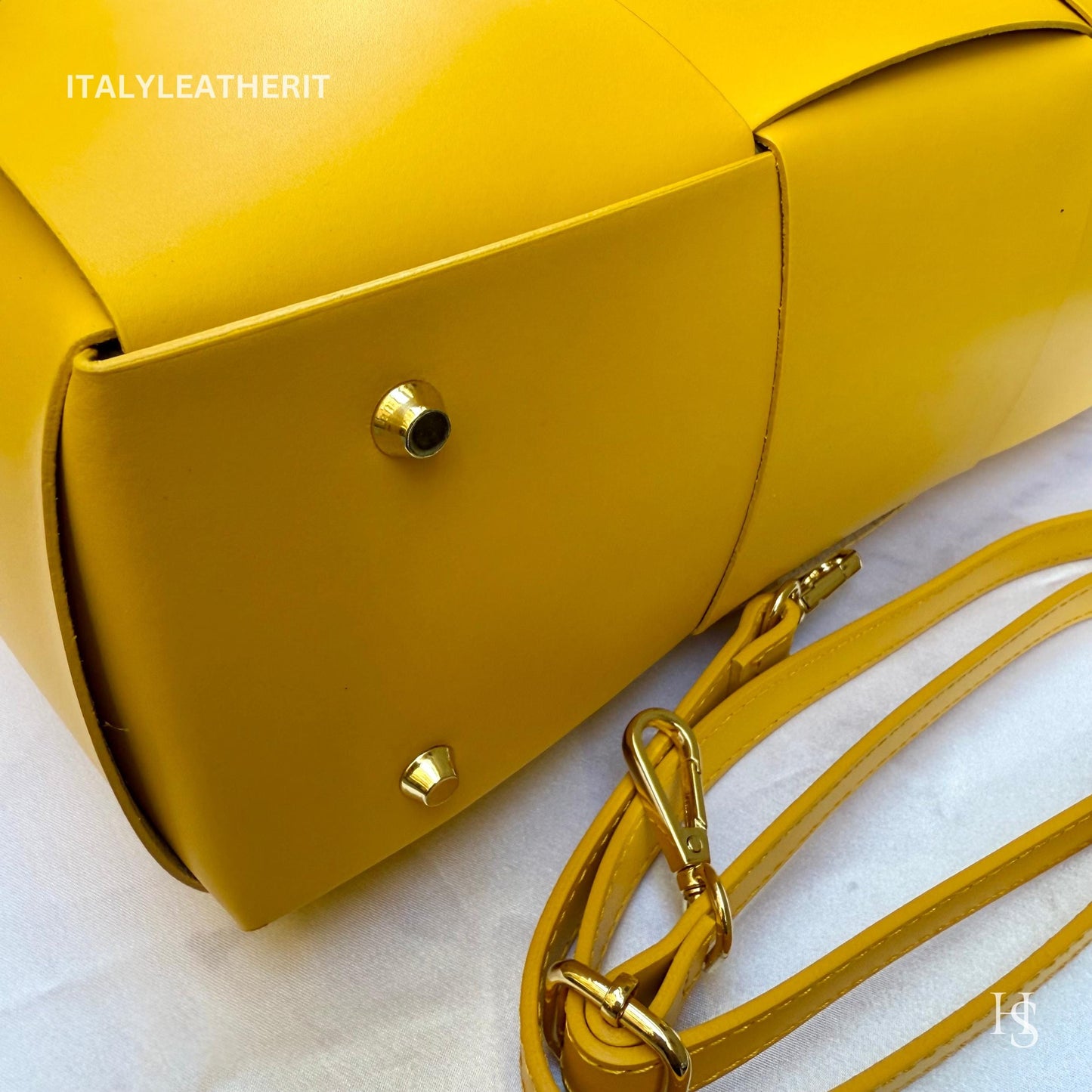 Italian Handmade Leather Bags for Women | Elegant Tote & Purse from Florence, Ladies bag, Yellow leather tote, large bag
