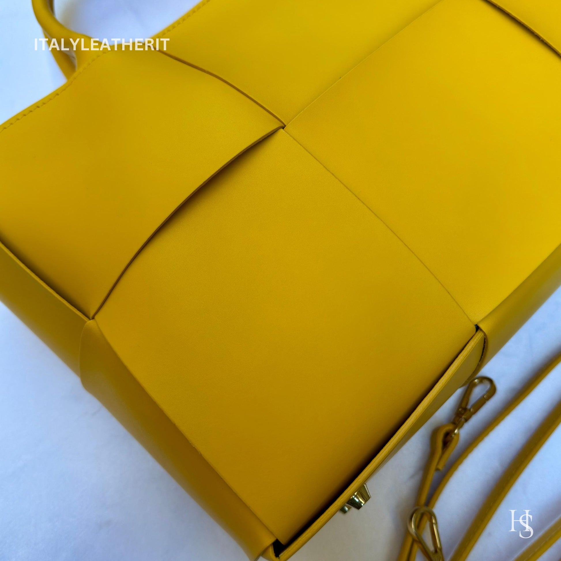 Italian Handmade Leather Bags for Women | Elegant Tote & Purse from Florence, Ladies bag, Yellow leather tote, large bag