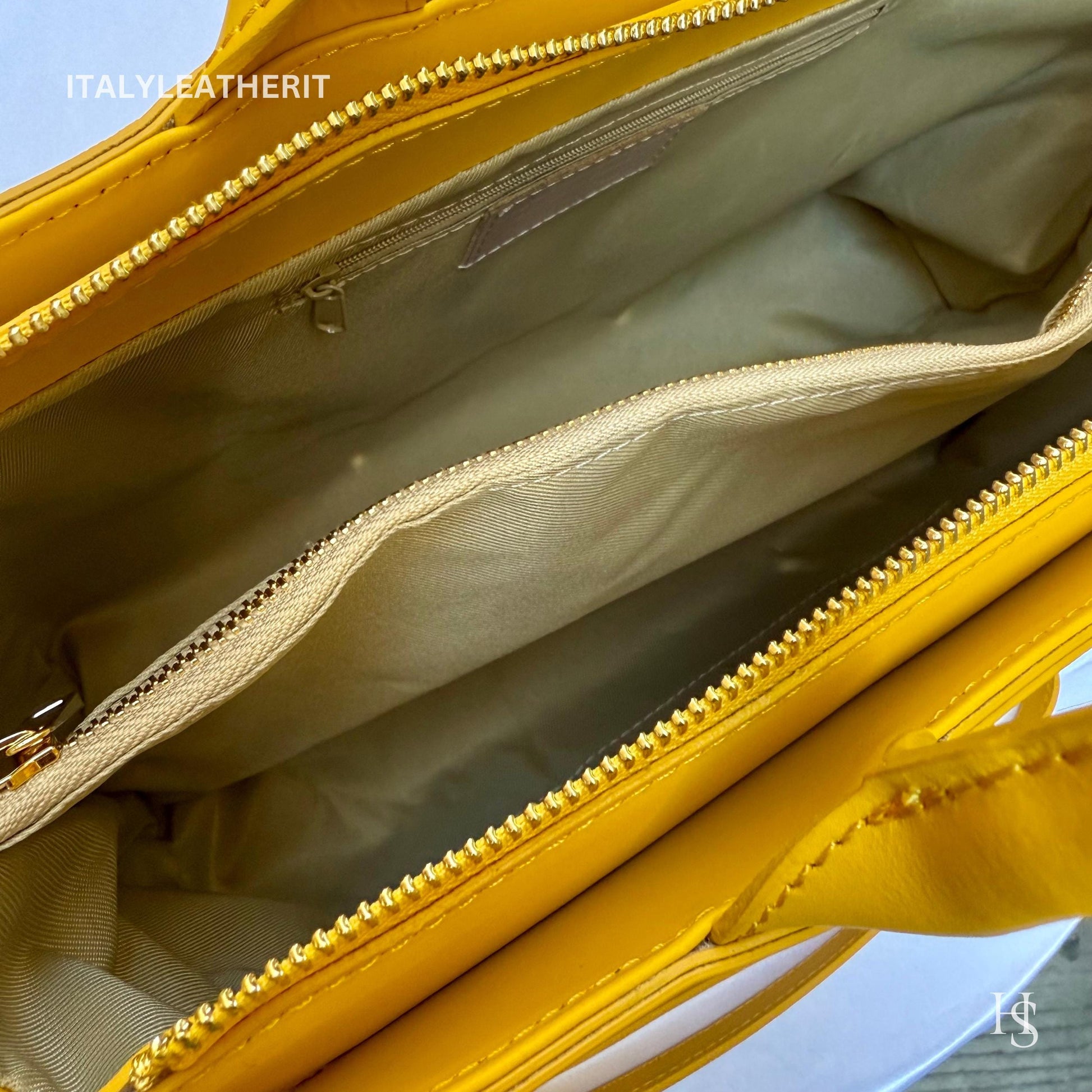Italian Handmade Leather Bags for Women | Elegant Tote & Purse from Florence, Ladies bag, Yellow leather tote, large bag