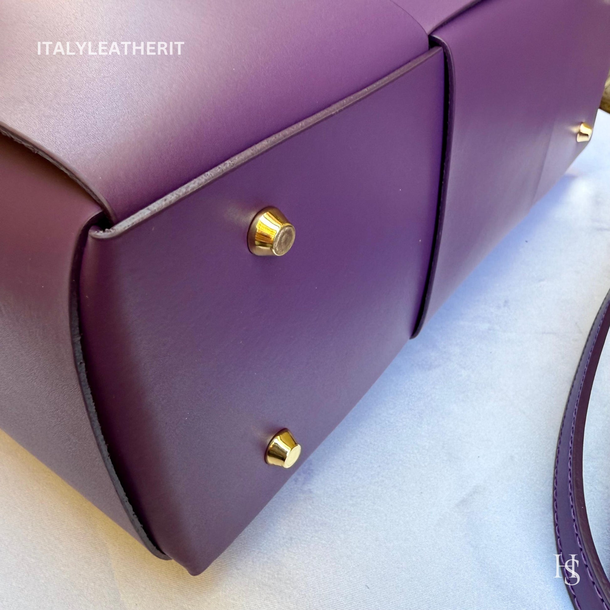 Borse in pelle fatte a mano in Italia per donna / Eleganti borse e borsette da Firenze, borsa da donna, borsa in pelle viola, borsa grande