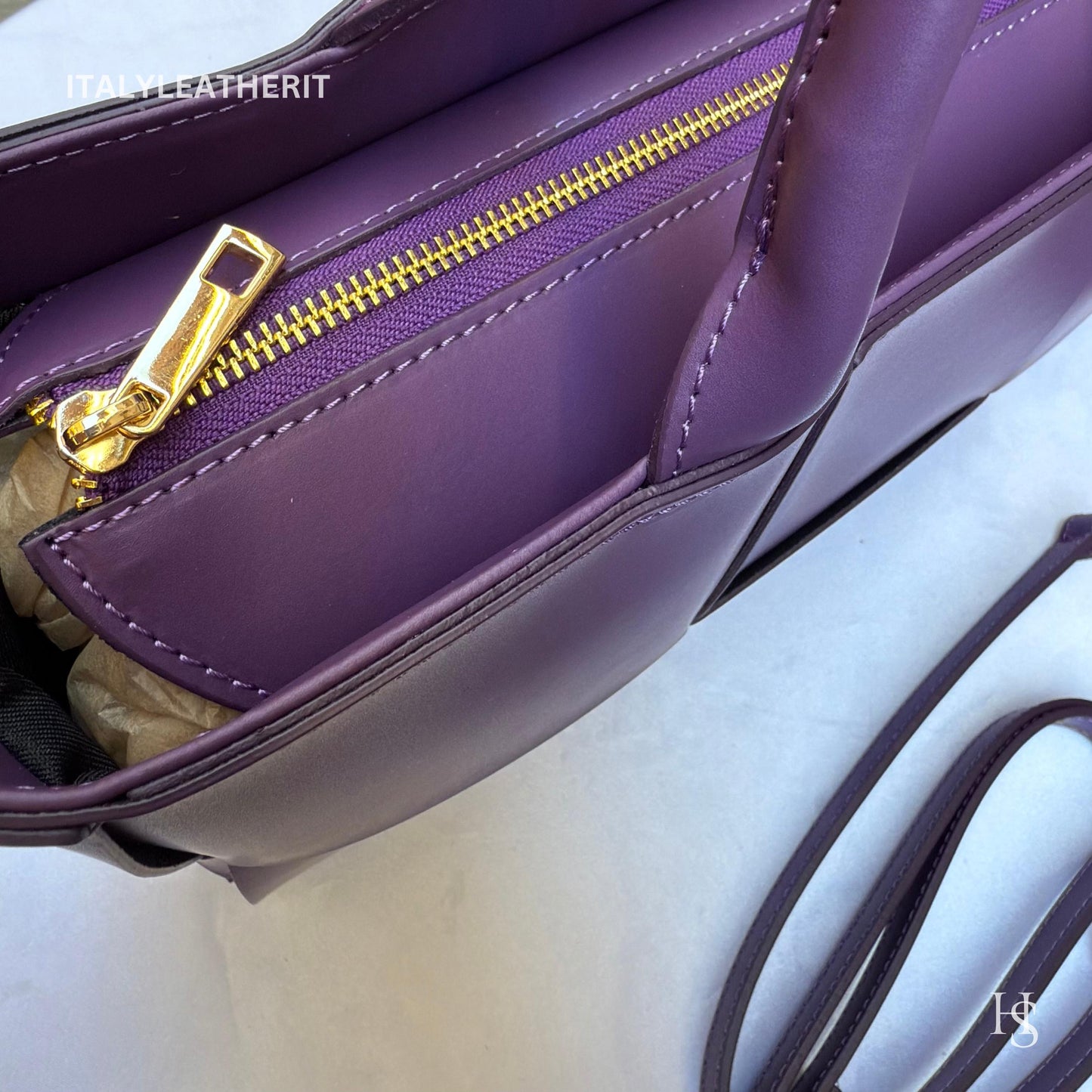 Borse in pelle fatte a mano in Italia per donna / Eleganti borse e borsette da Firenze, borsa da donna, borsa in pelle viola, borsa grande