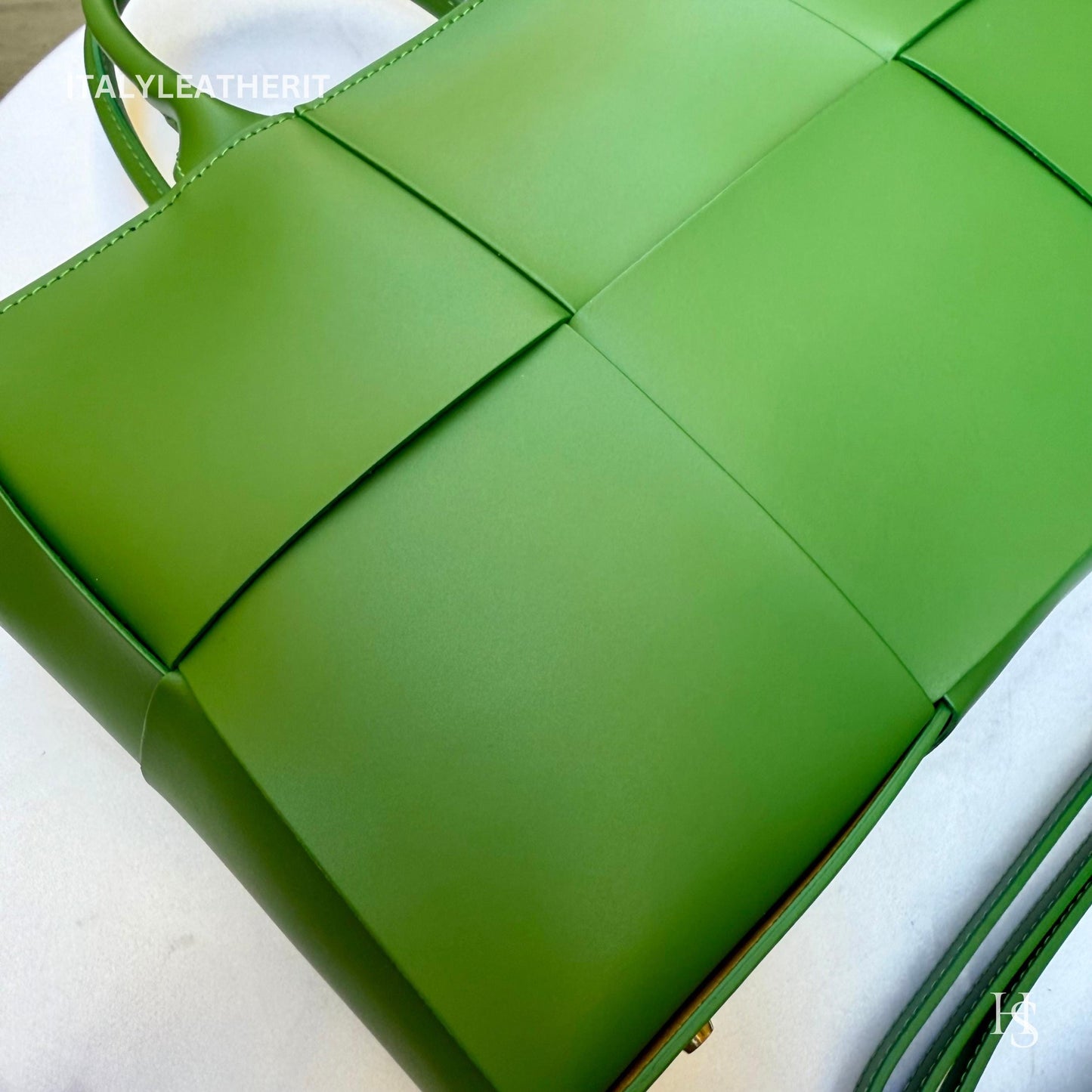 Italian Handmade Leather Bags for Women | Elegant Tote & Purse from Florence, Ladies bag, Green leather tote, large bag