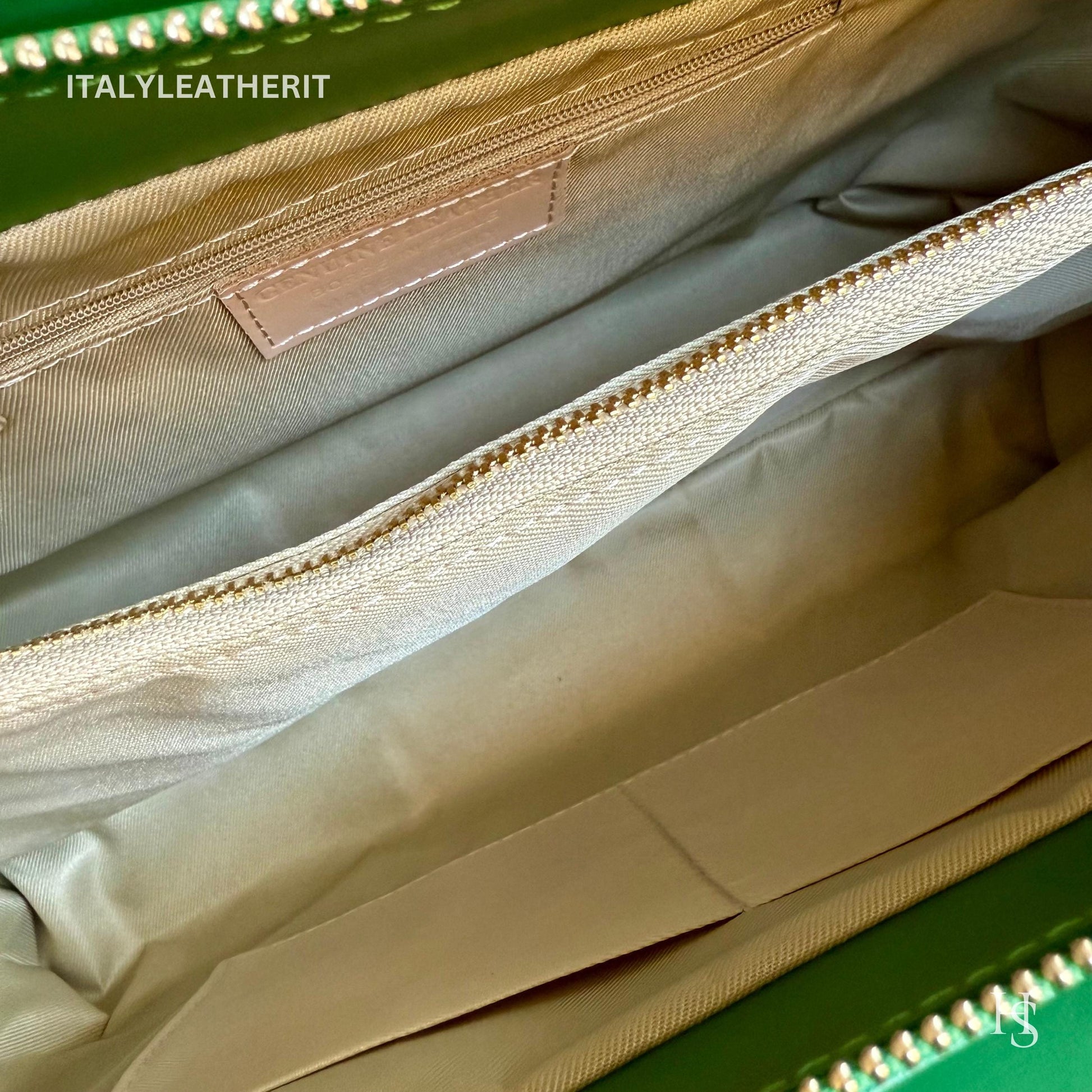 Italian Handmade Leather Bags for Women | Elegant Tote & Purse from Florence, Ladies bag, Green leather tote, large bag