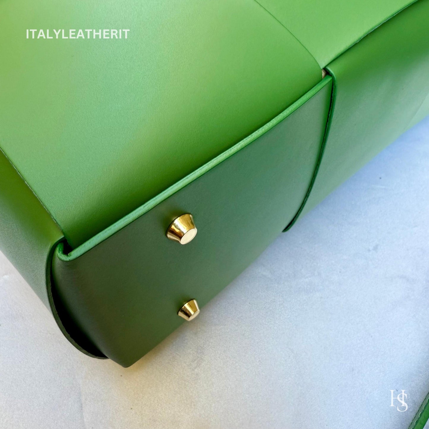 Italian Handmade Leather Bags for Women | Elegant Tote & Purse from Florence, Ladies bag, Green leather tote, large bag