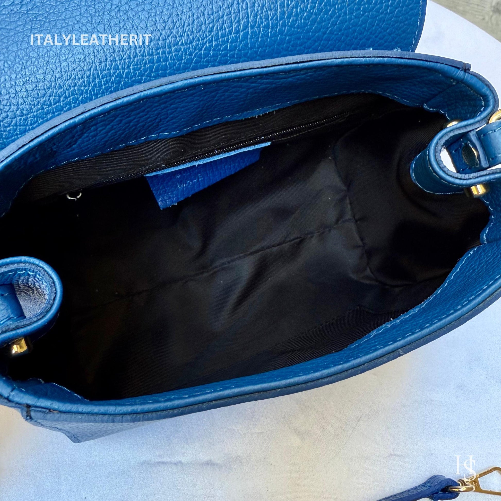Italian Handmade Leather Bags For Women l l Elegant Leather Tote From Florence, blue leather bag