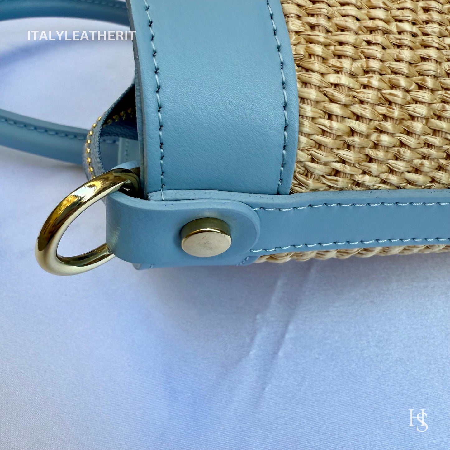 Italian Handmade Leather Bags for Women | Elegant Tote & Purse from Florence, Straw and Leather bag