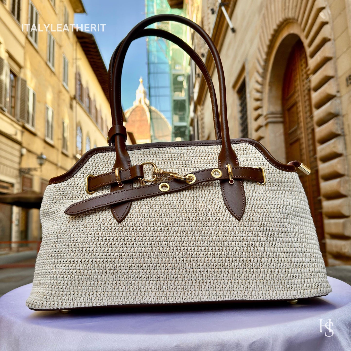 Italian Handmade Leather Bags For Woman l l Elegant Leather Tote From Florence ll Handmade Italy