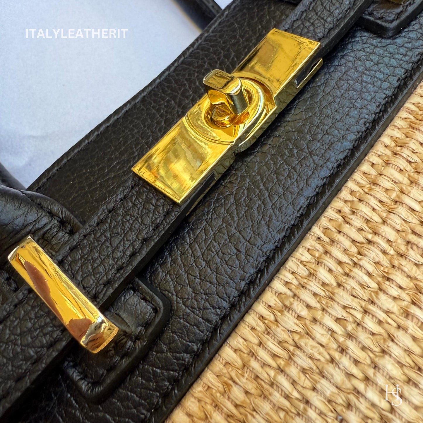 Italian Handmade Leather Bags for Women | Elegant Tote & Purse from Florence, Straw and Leather bag