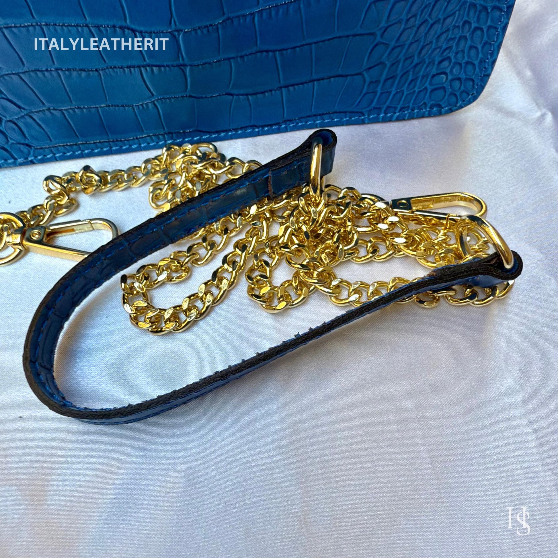 Italian Handmade Leather Bags For Women l l Elegant Leather Tote From Florence, blue purse