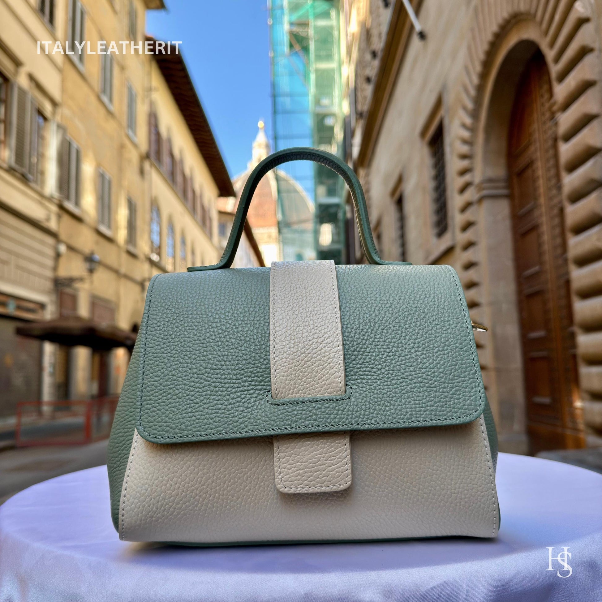 Italian Handmade Leather Bags For Woman l l Elegant Leather Tote From Florence, brown leather bag