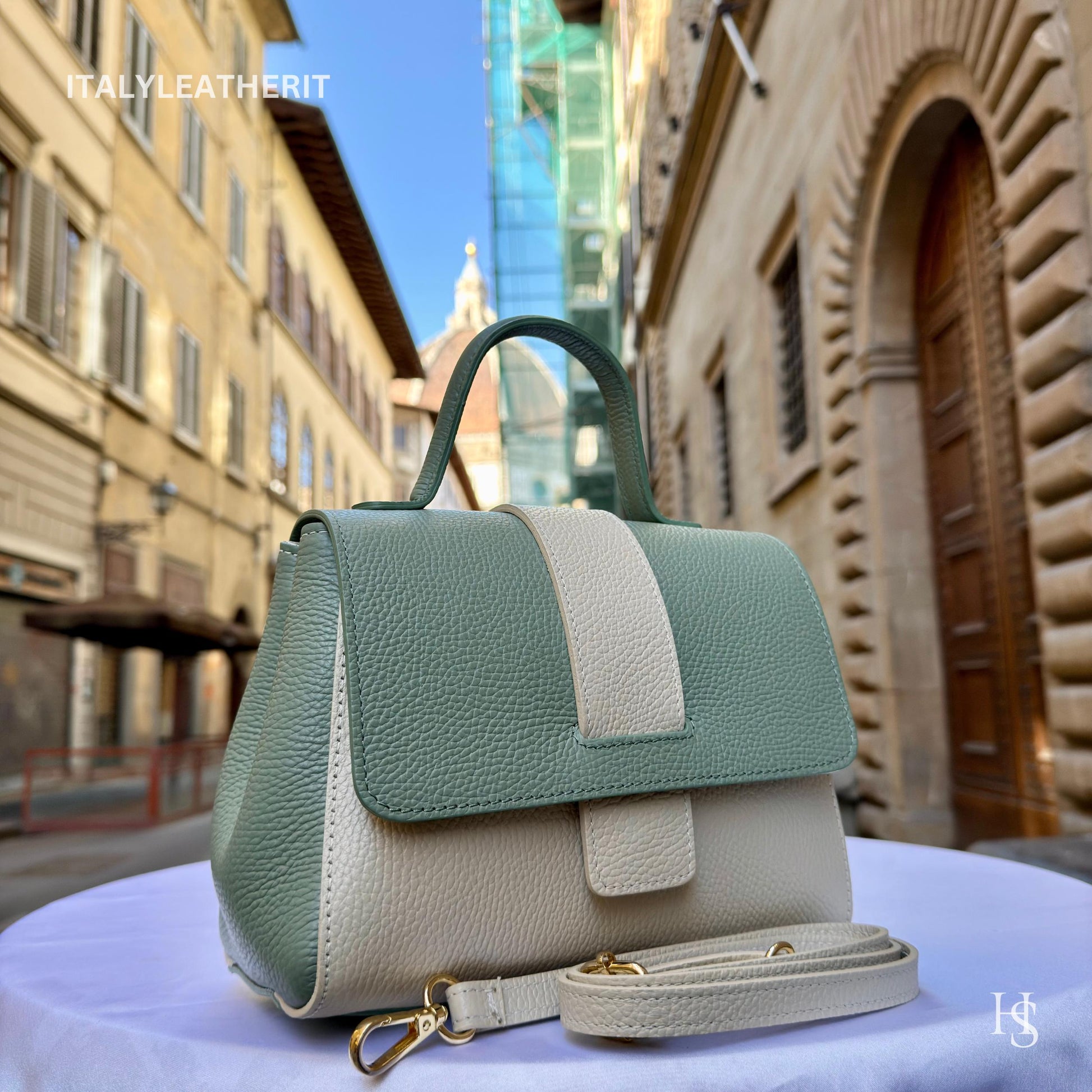 Italian Handmade Leather Bags For Woman l l Elegant Leather Tote From Florence, brown leather bag