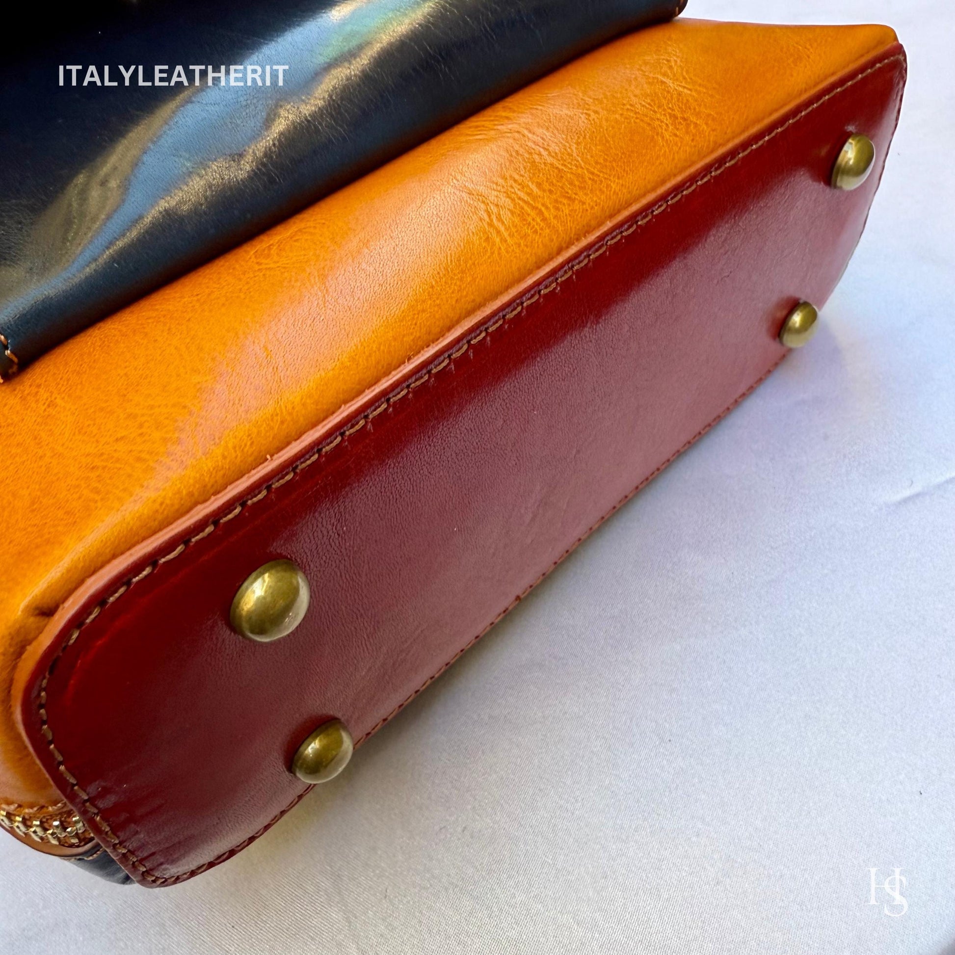 Zaino unisex in pelle toscana fatto a mano da Firenze, prodotto in Italia, borsa per computer, zaino multicolore