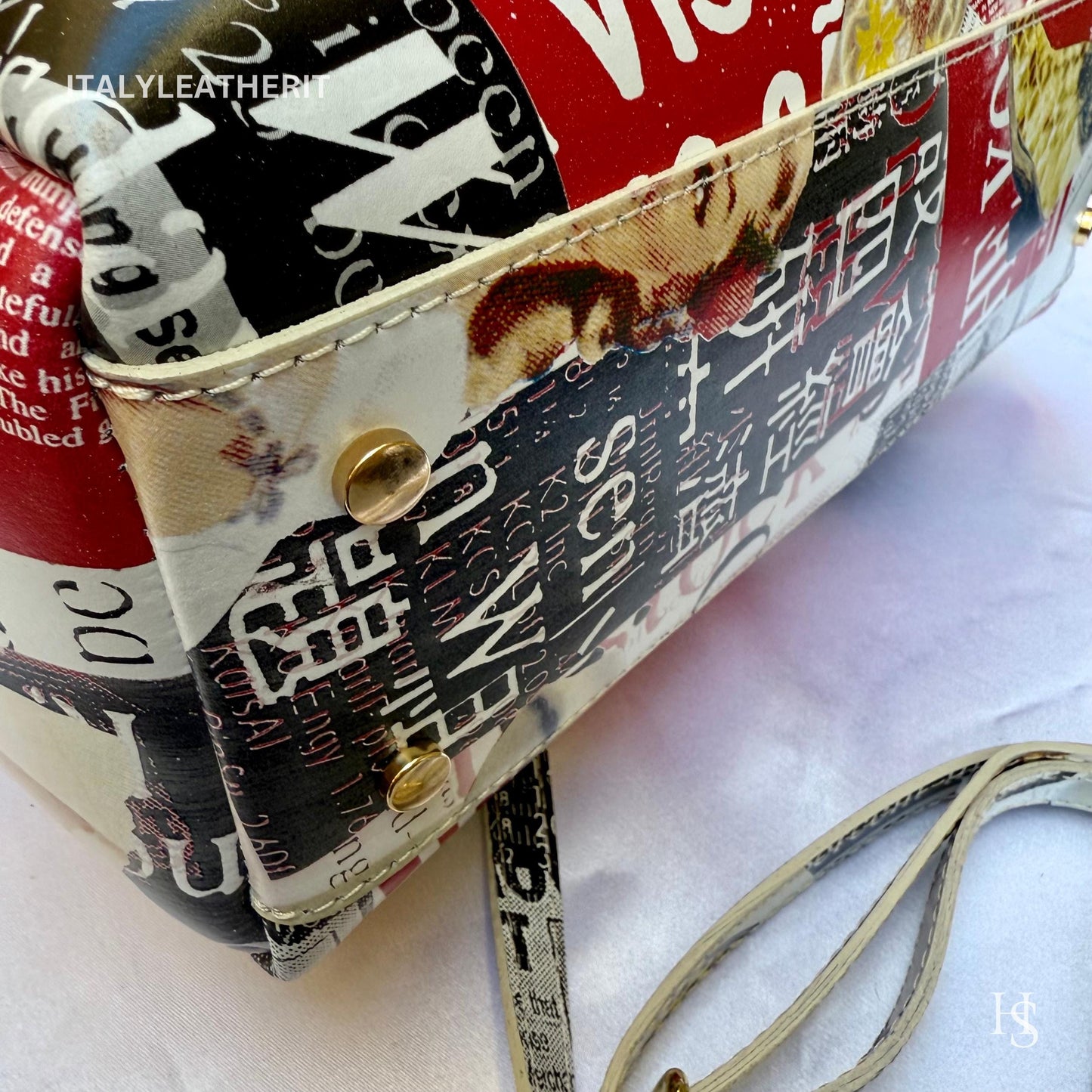 Italian Handmade Leather Bags For Women l l Elegant Leather Tote From Florence, Italy, Pop Art Bag