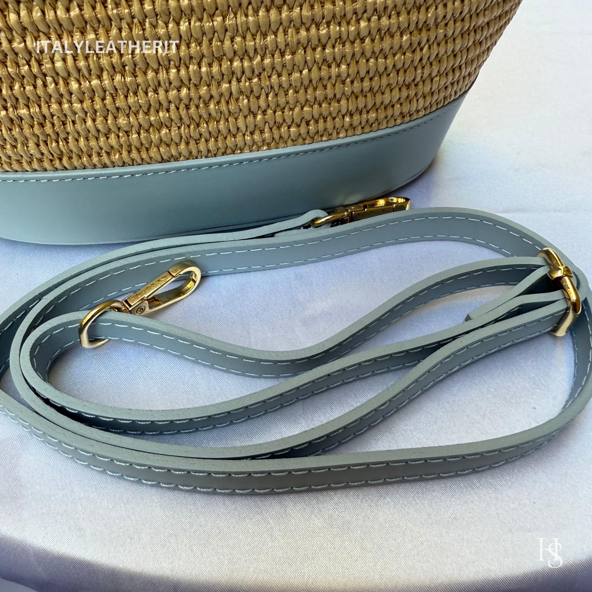 Italian Handmade Leather Bags for Women | Elegant Tote & Purse from Florence, Straw and Leather bag