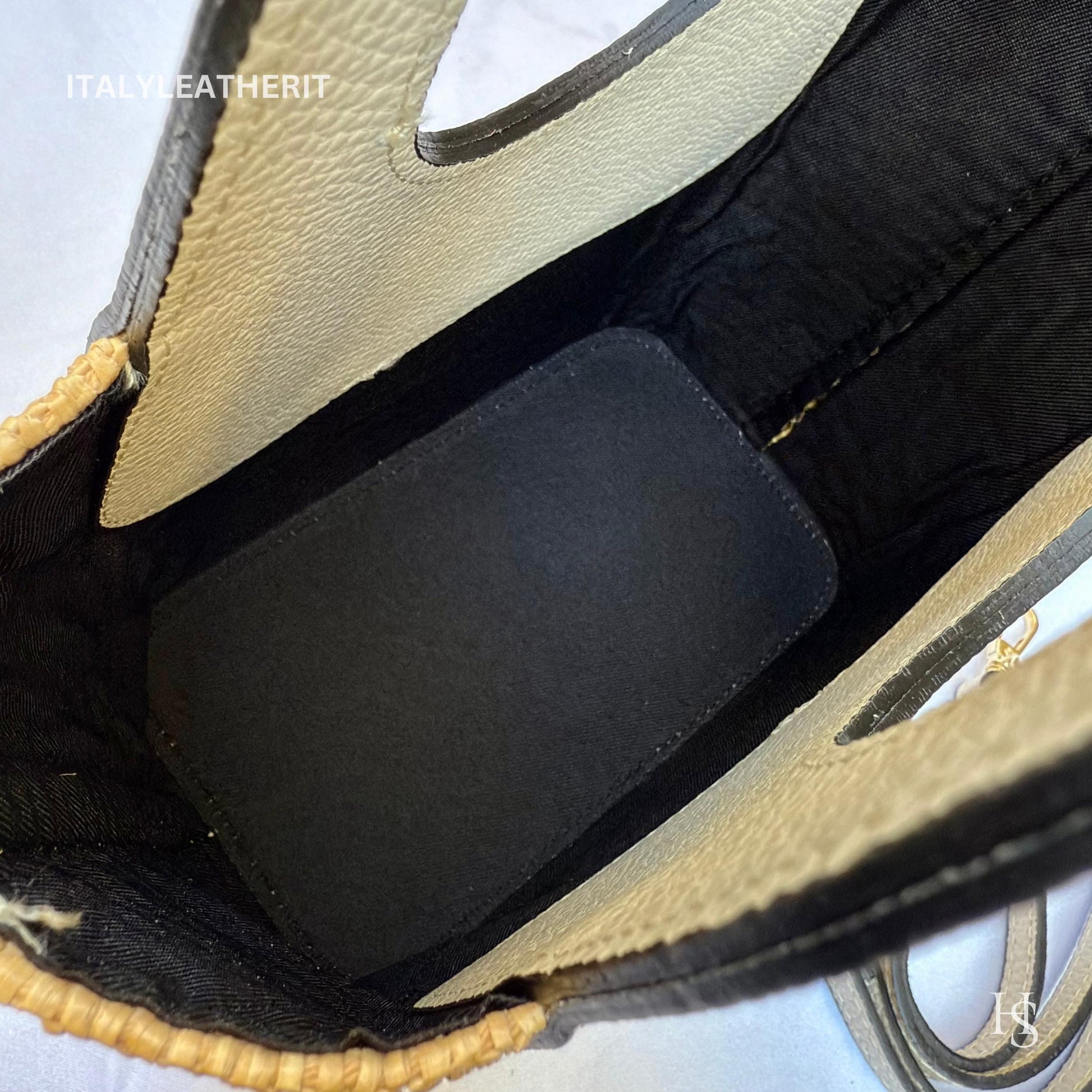 Italian Handmade Leather Bags for Women | Elegant Tote & Purse from Florence, Small Straw and Leather bag