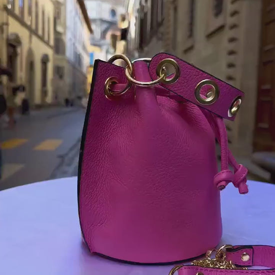 Italian Handmade Leather Bags For Women l l Elegant Leather Tote From Florence, Bucket bag,